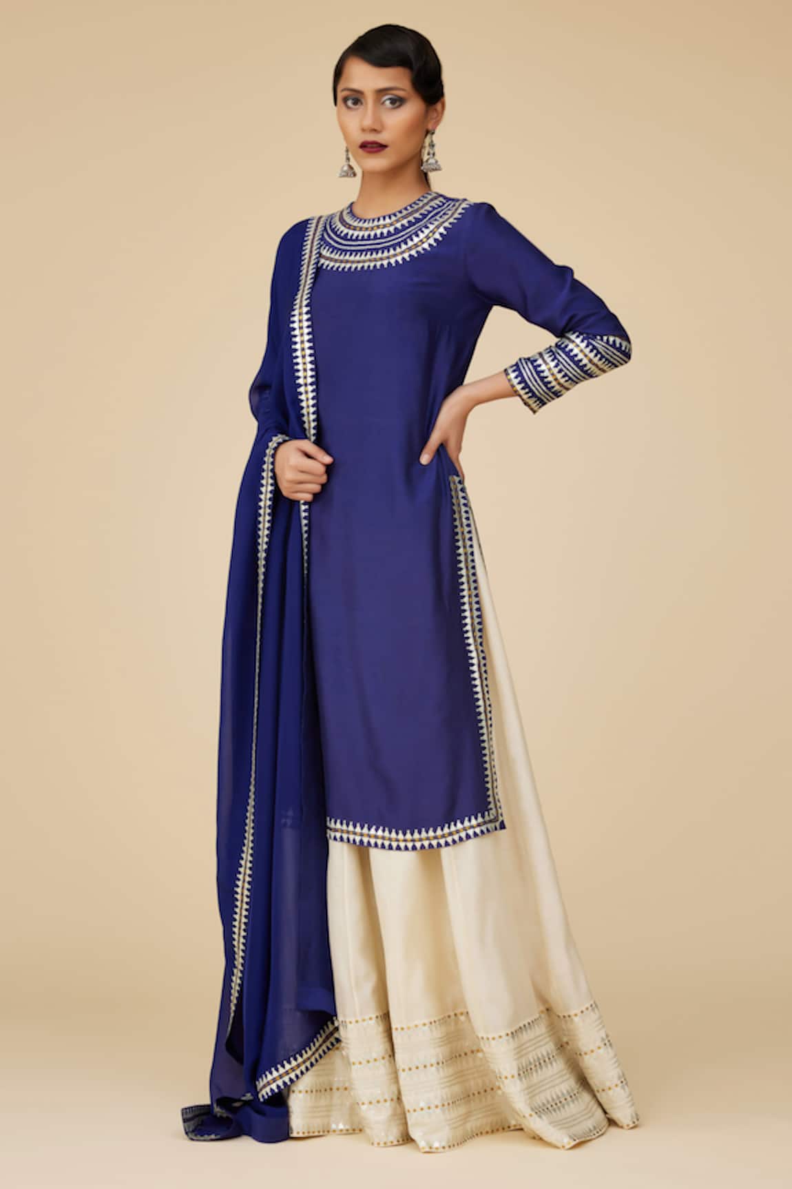 Priyal Prakash Aari Sequin Work Kurta Sharara Set