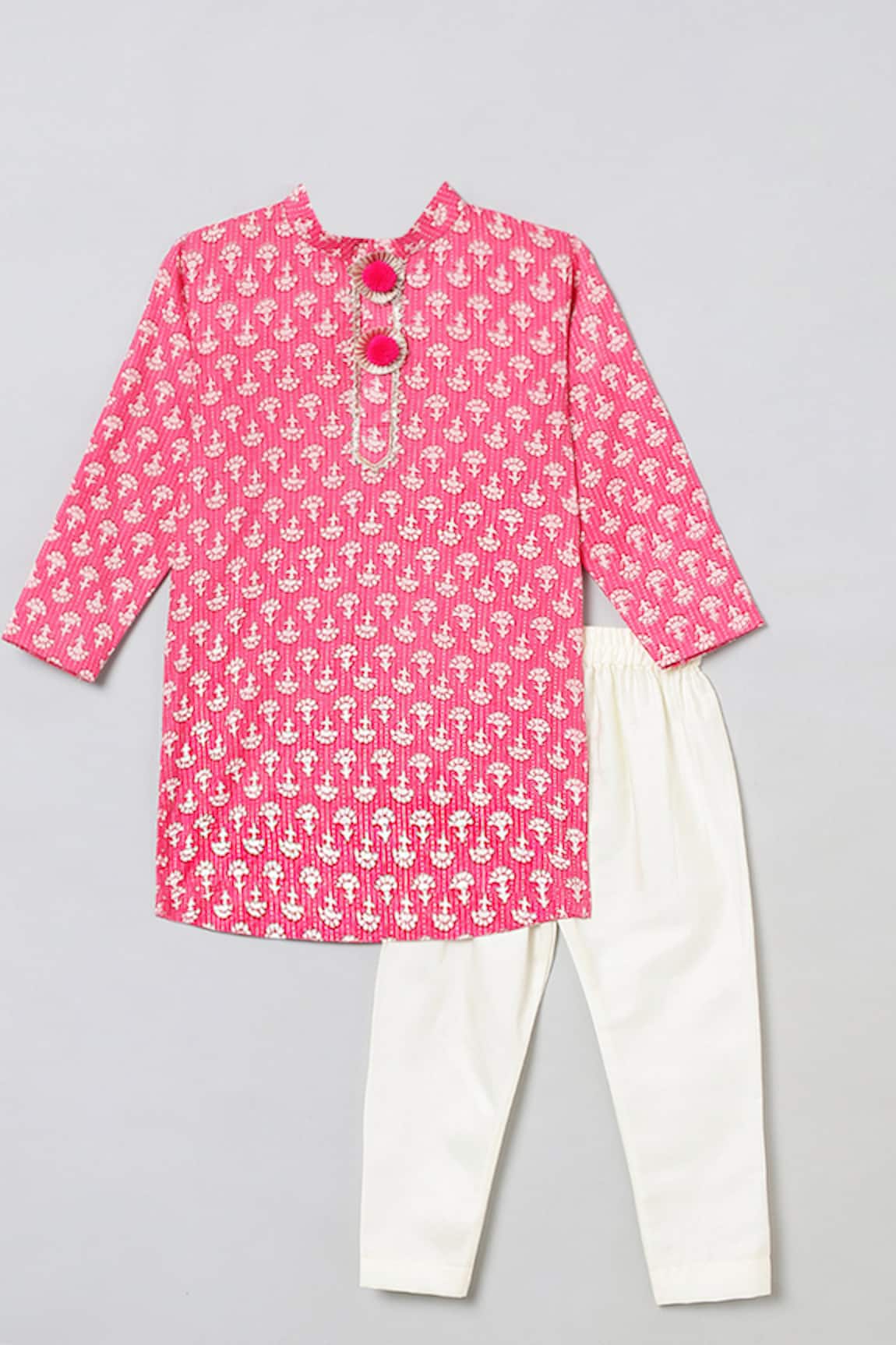 Byb Premium Floral Print Cotton Kurta & Pyjama Set