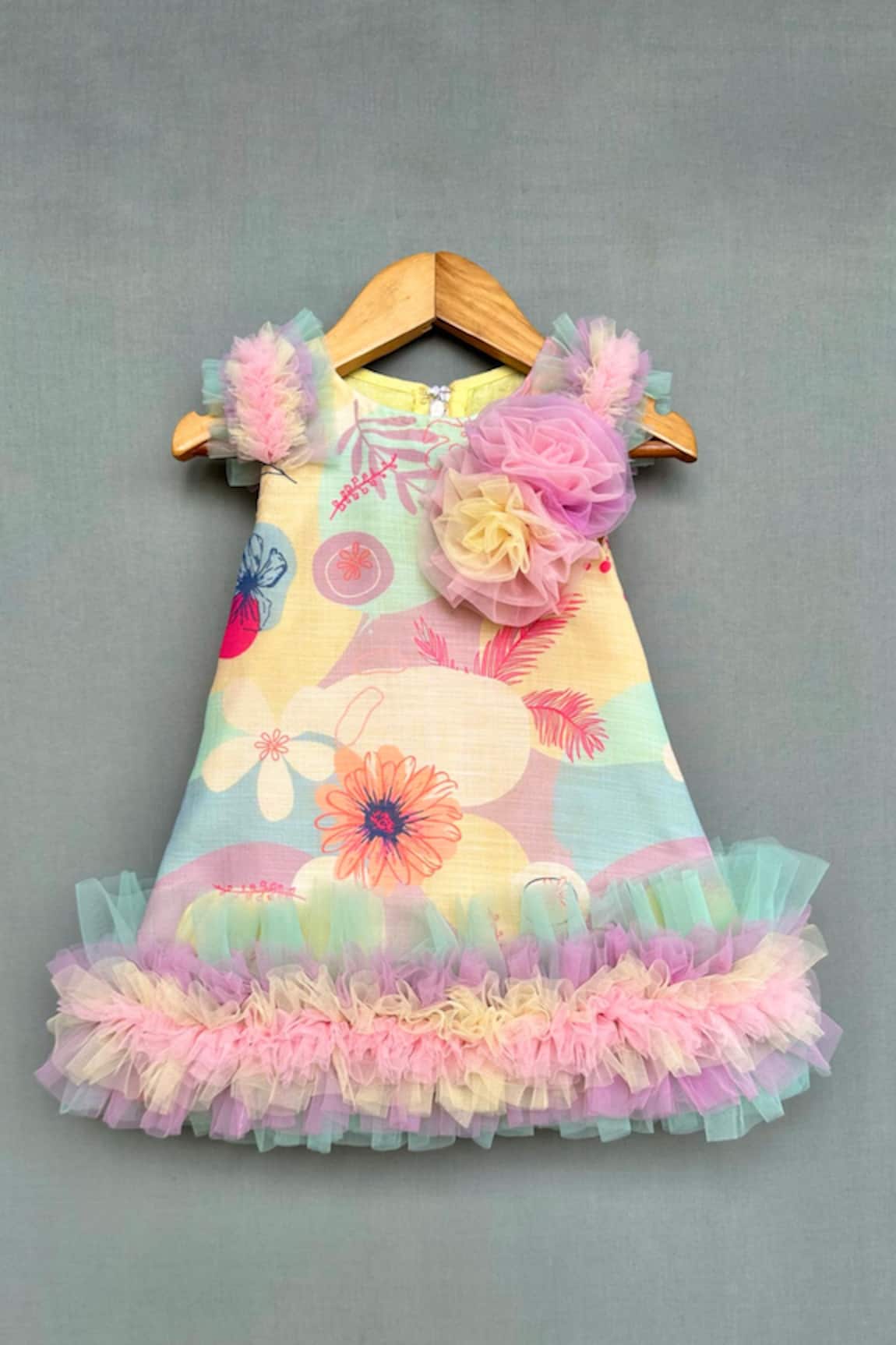 Label Neeti Blossom Print A-Line Dress