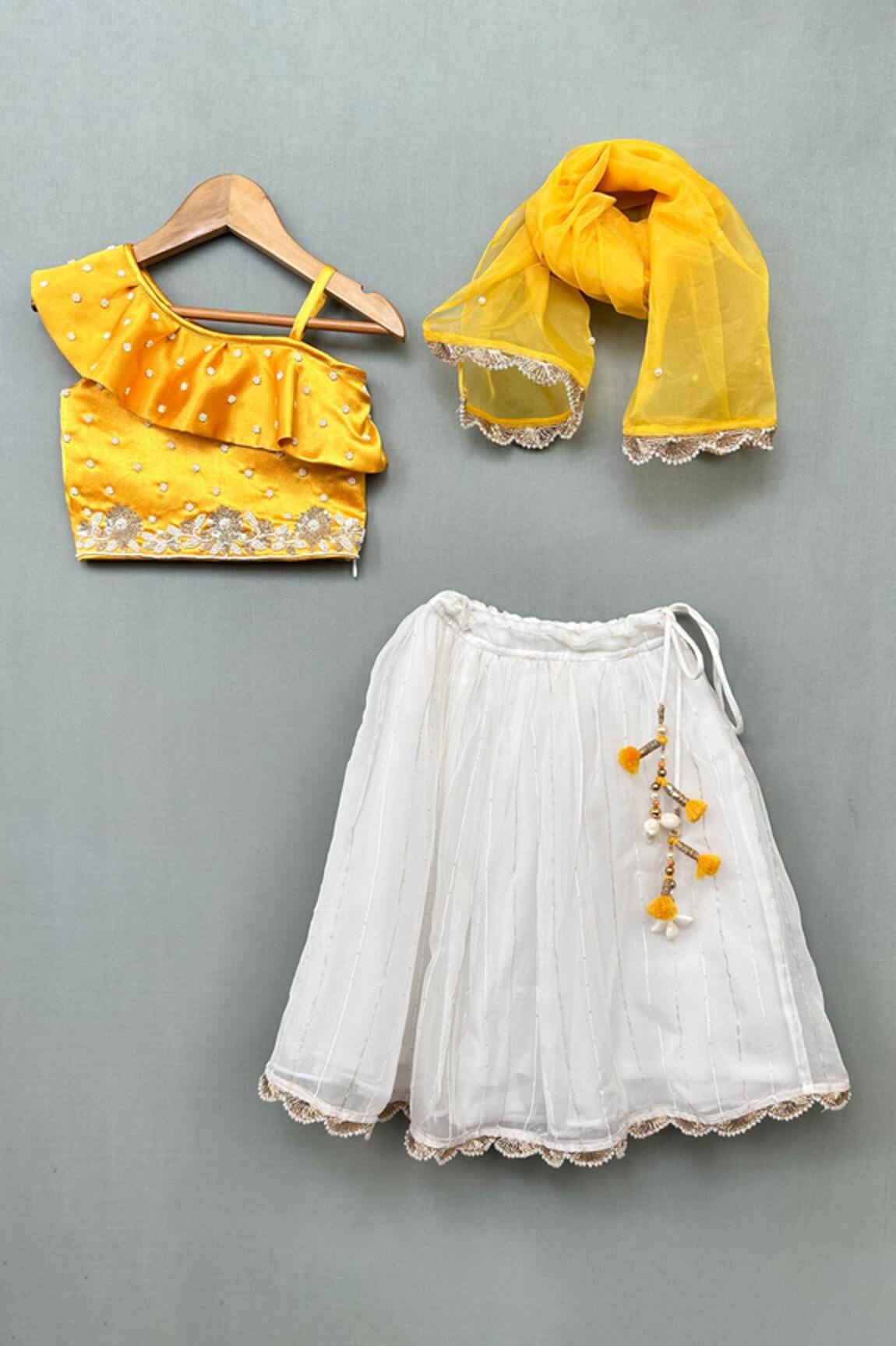 Label Neeti Flora Sequin Embellished Blouse Lehenga Set