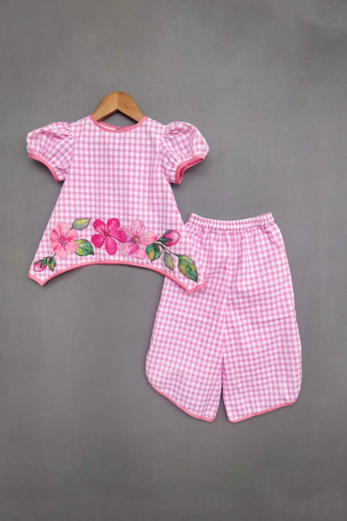 Label Neeti Petunia Patch Work Checkered Top With Palazzo Pant 