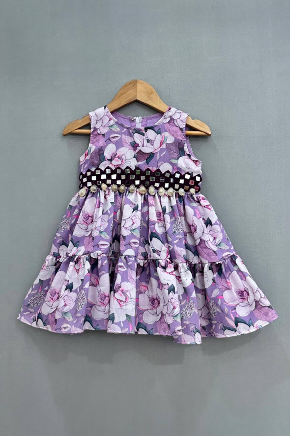 Label Neeti Plumeria Print Fit & Flare Dress 