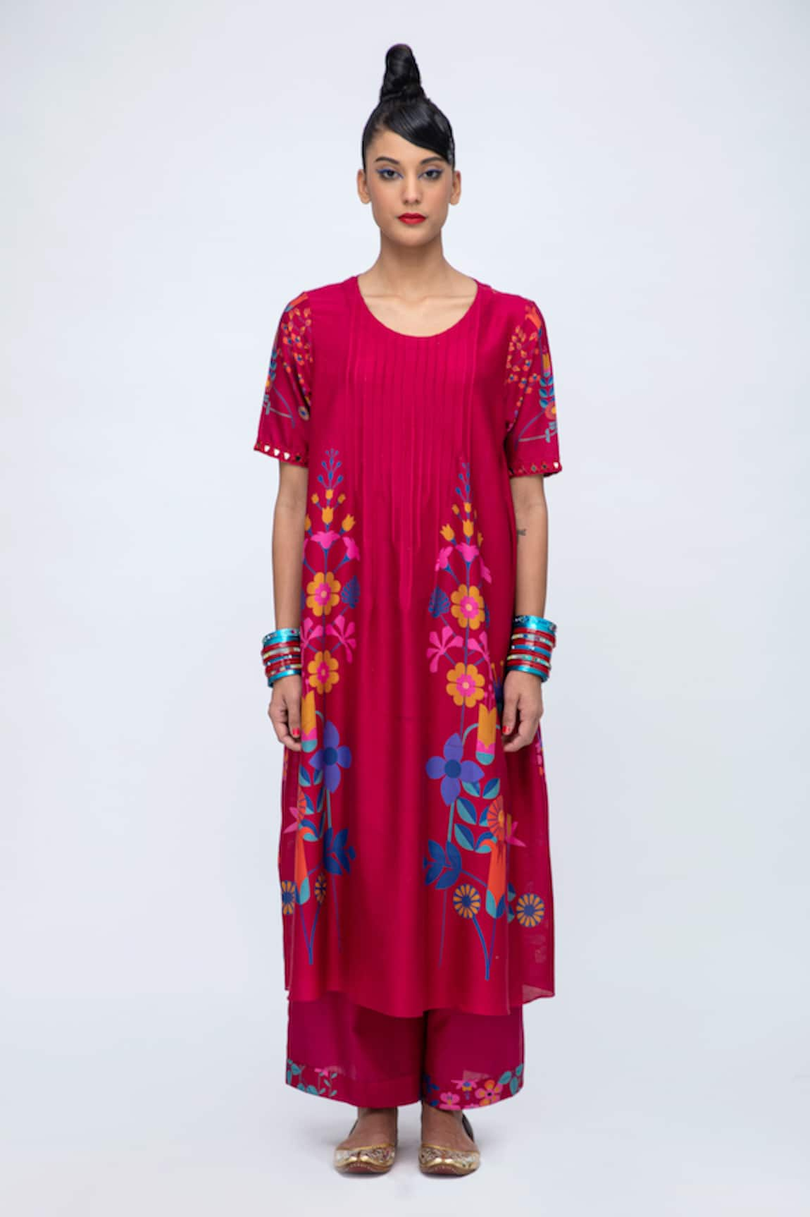 Lila Creta Floral Print Kurta & Pant Set