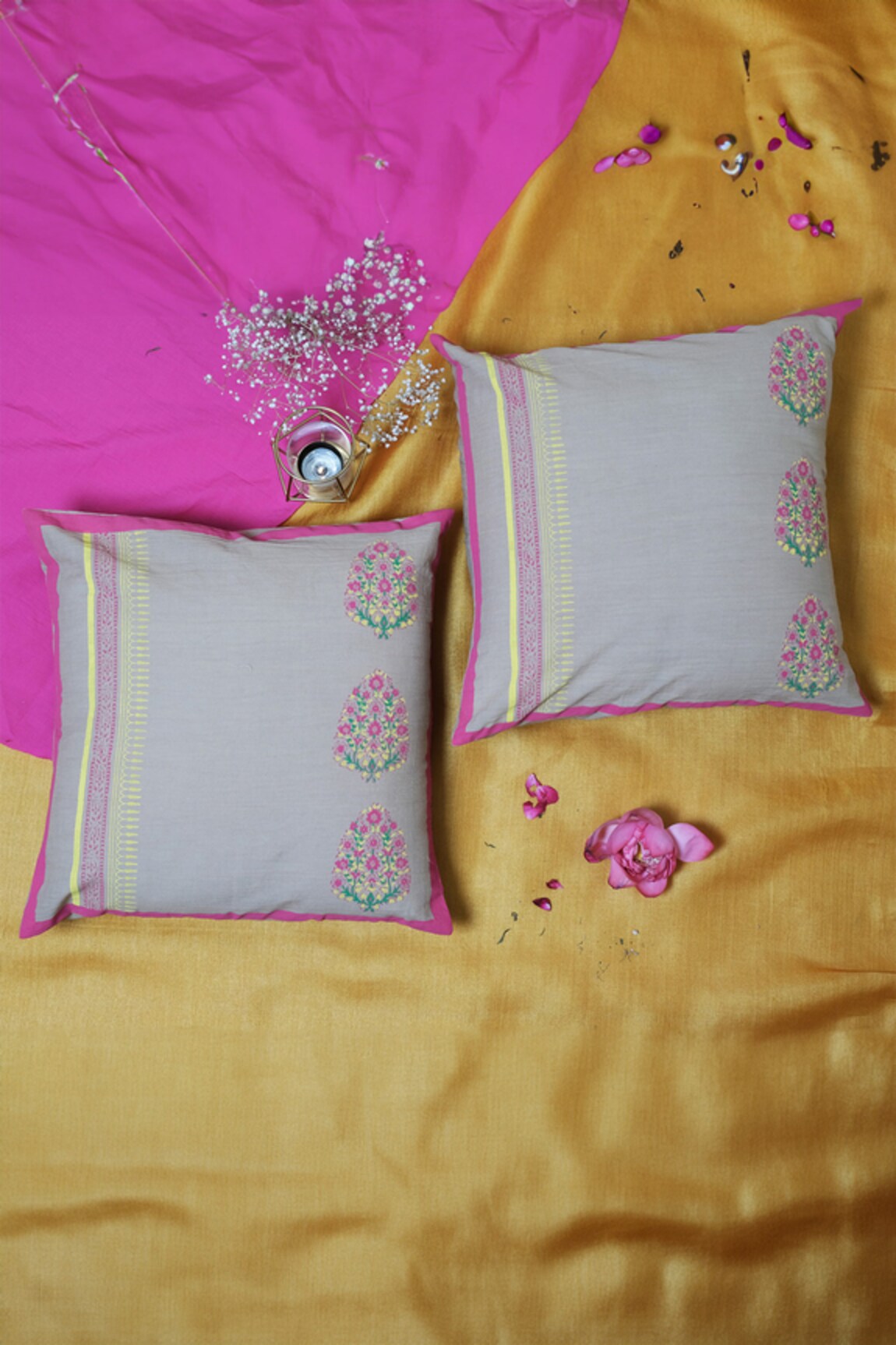 Inheritance India Triple Paisely Cushion Covers - Set of 4