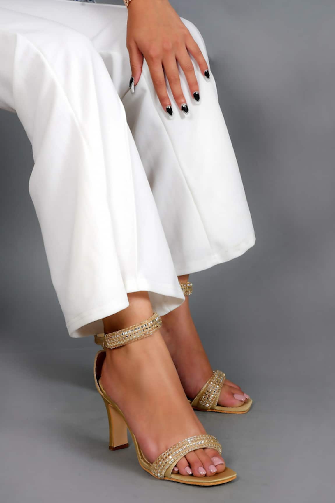Kaltheos Fiona Swarovski Strap Embellished Heels