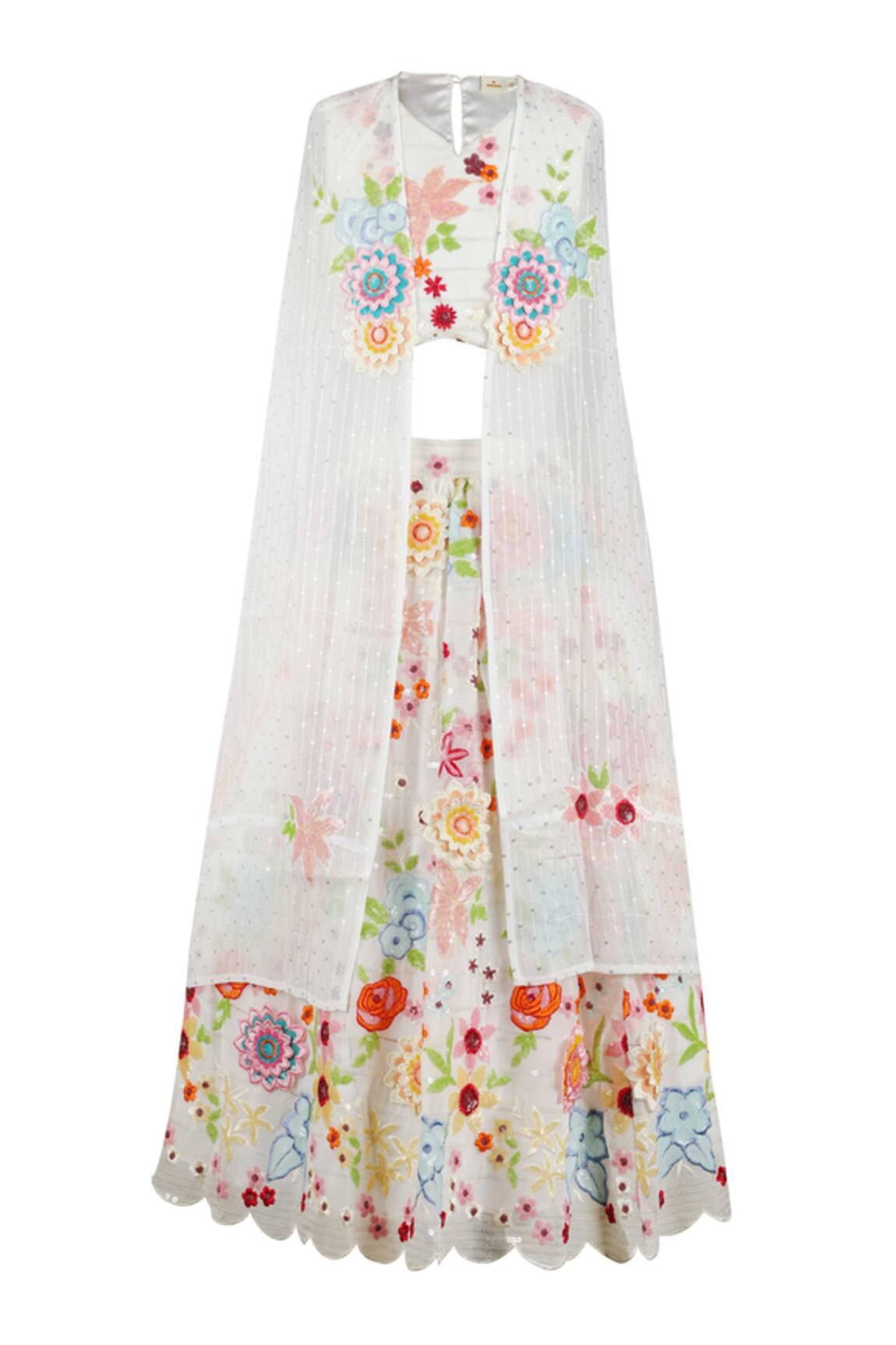 Rang by Lespetits Floral Embroidered Lehenga Set