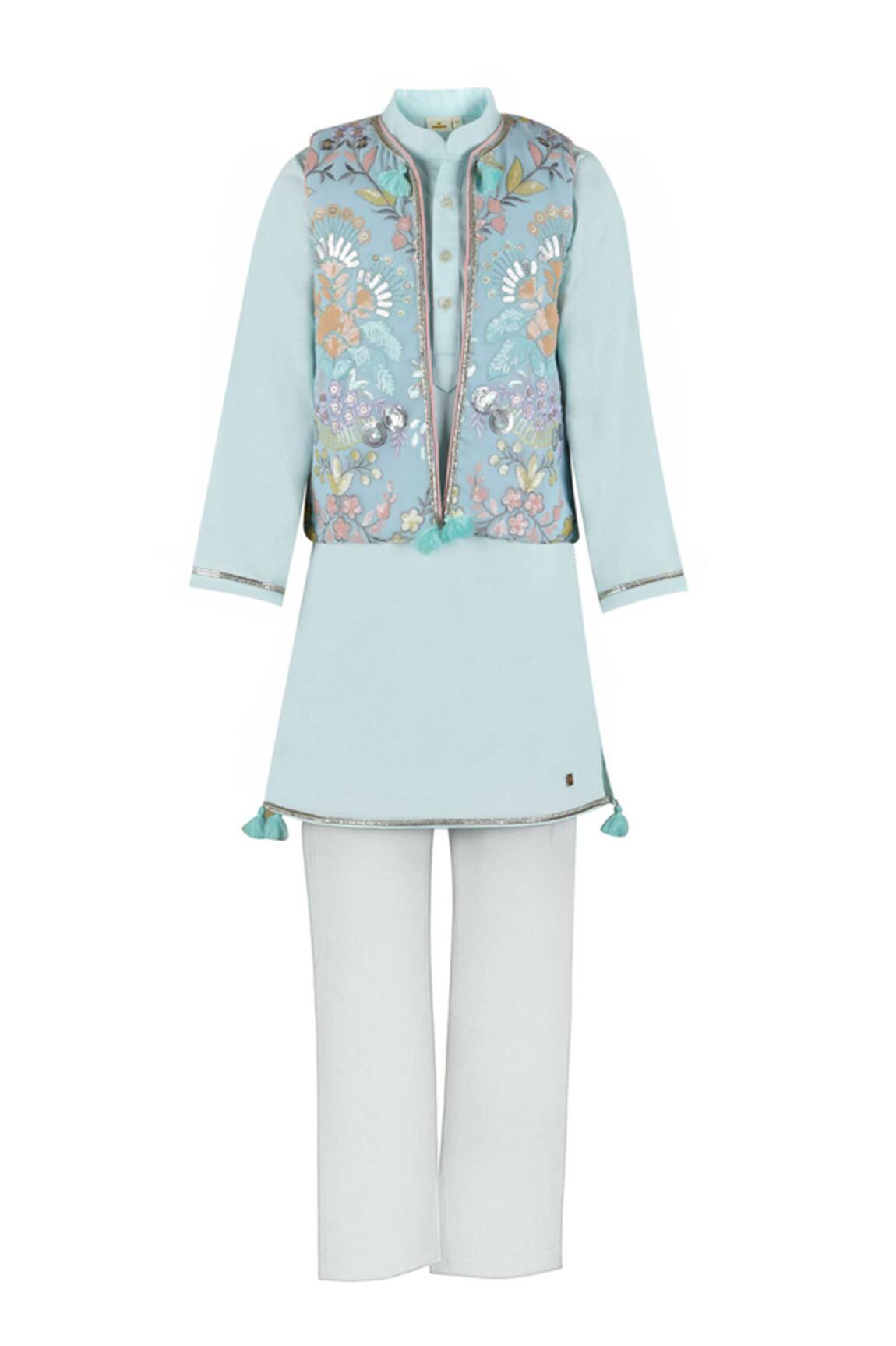 Rang by Lespetits Floral Embroidered Koti Kurta Set