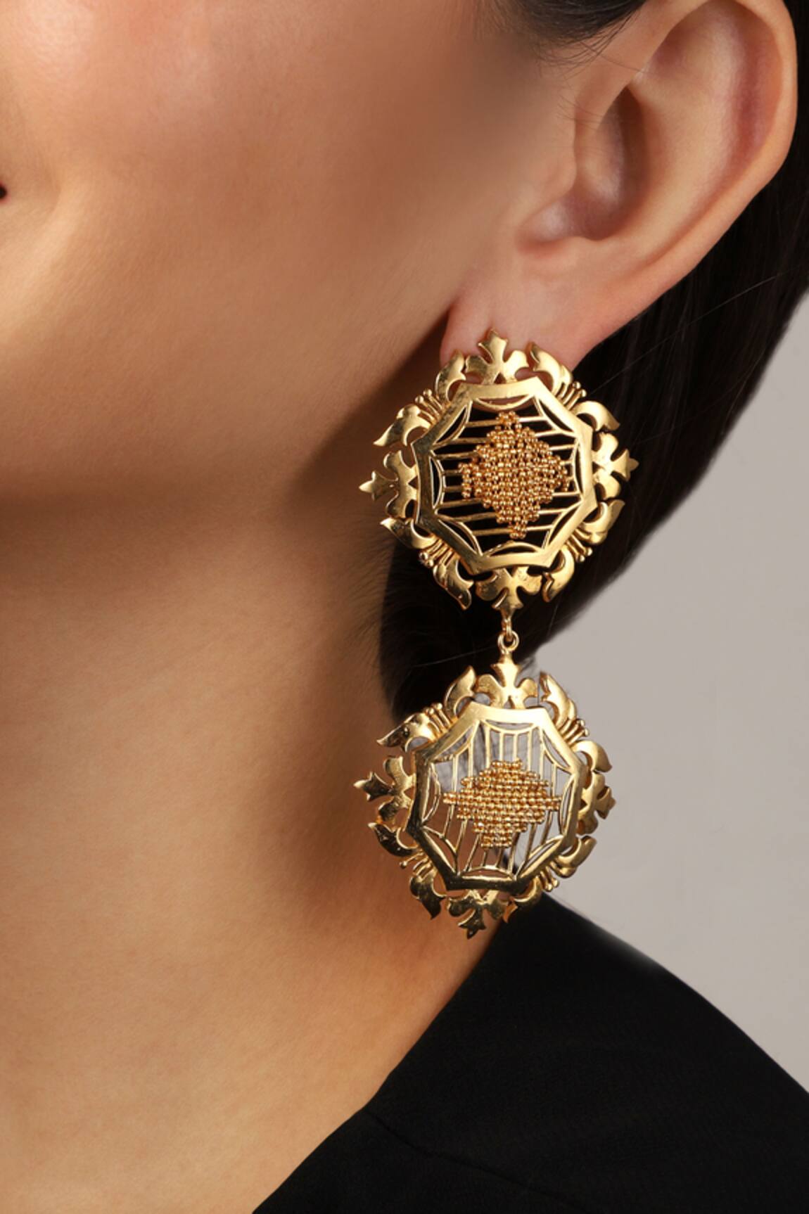 Itrana Hand Knotted Embellished Earrings