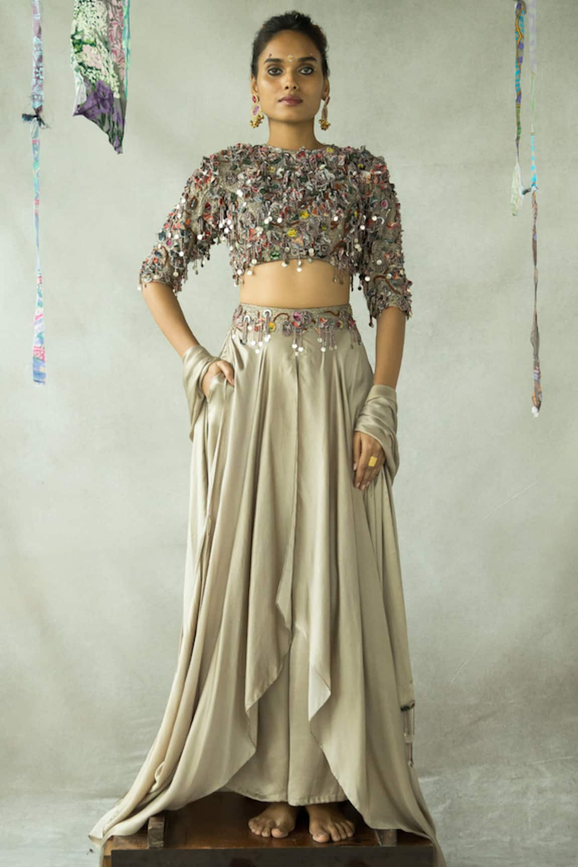 DOH TAK KEH Chamma Chaamma Bead Embellished Blouse