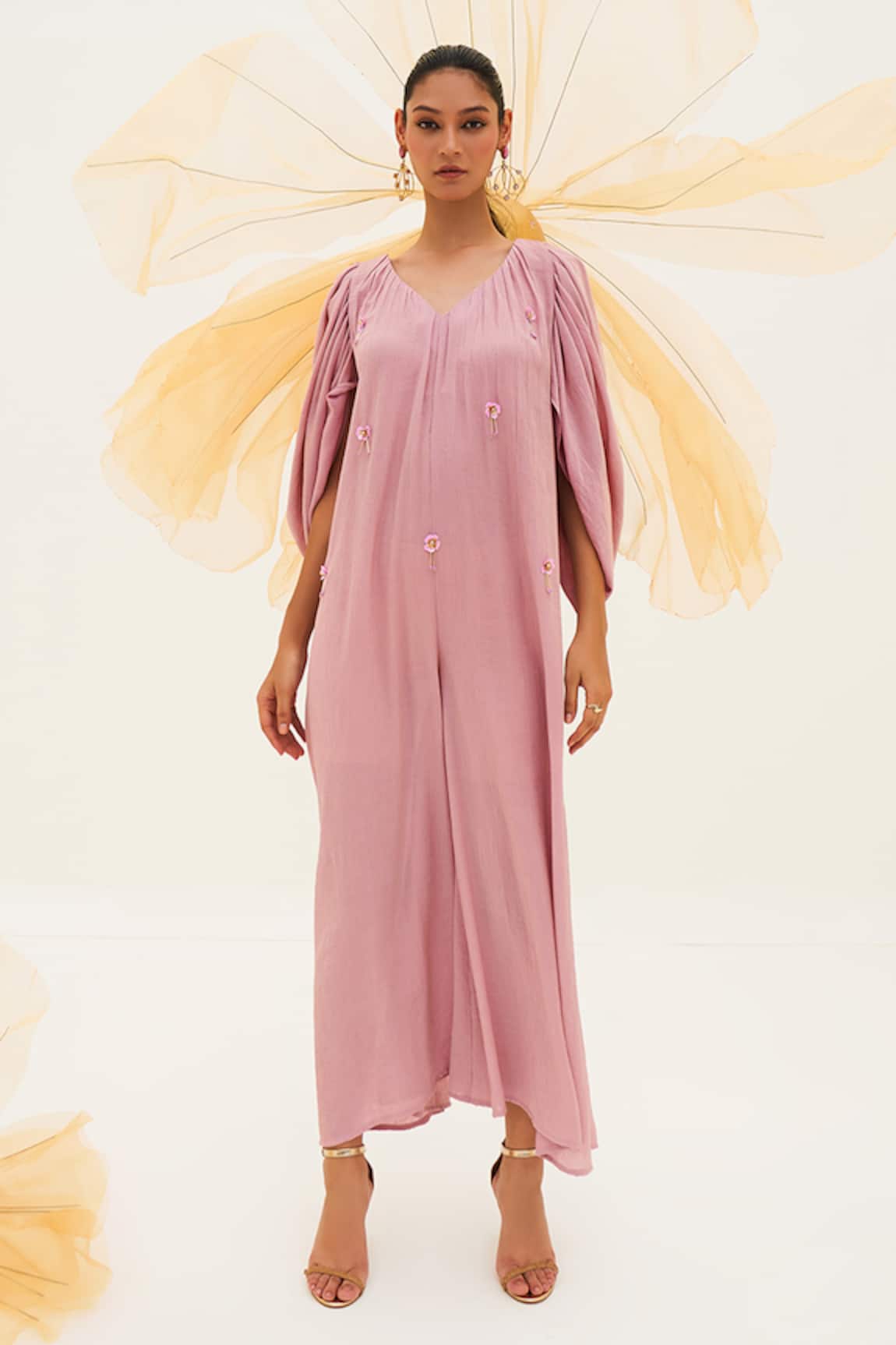 House Of Fett Enigma Cowl Sleeve Jumpsuit