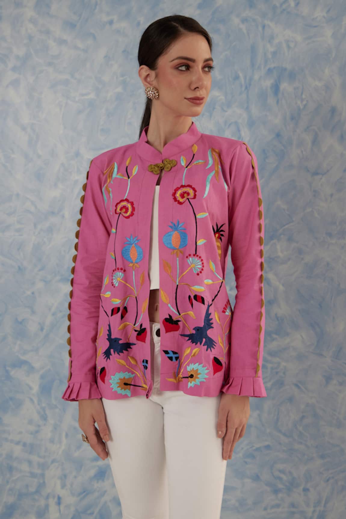 FUGA Floral Embroidered Jacket