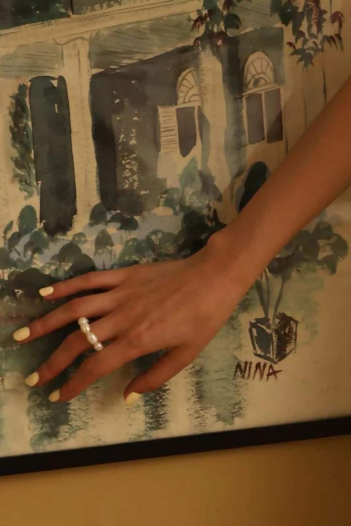 Mnsh Baroque Pearl Embellished Ring