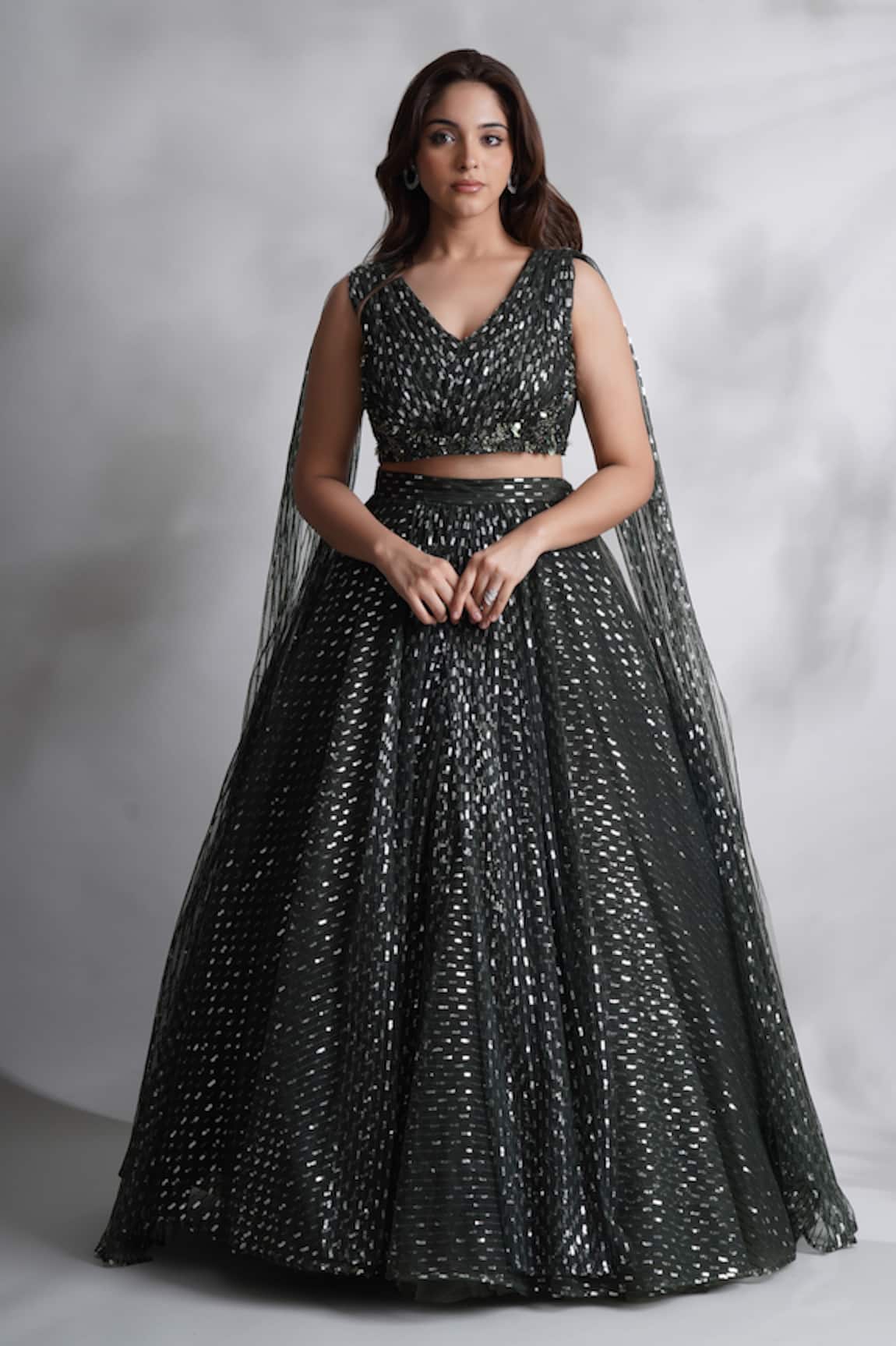 Chaashni By Maansi And Ketan Sequin Embroidered Lehenga & Blouse Set