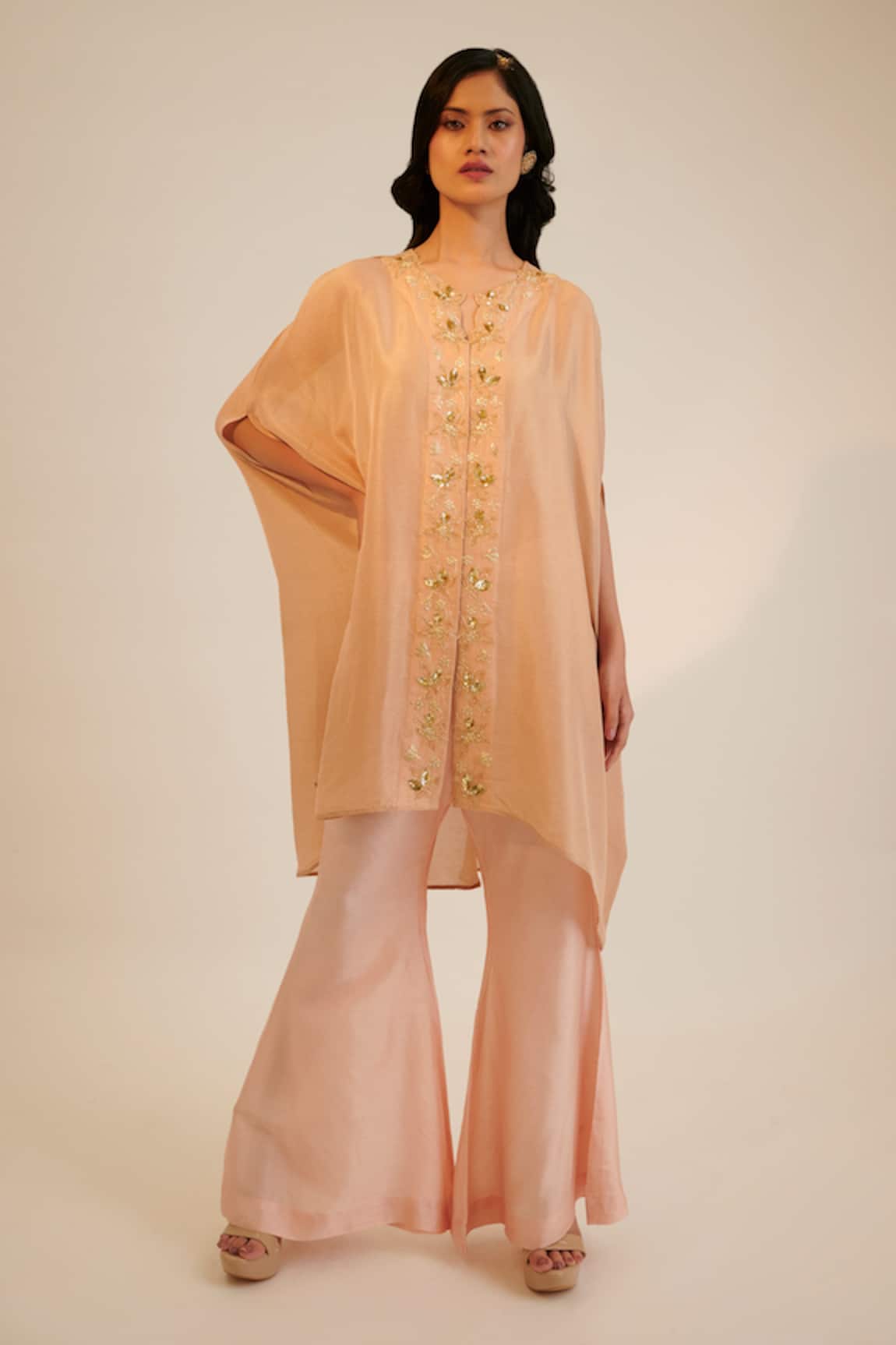 Sheela Suthar Floral Cutwork Tunic & Pant Set