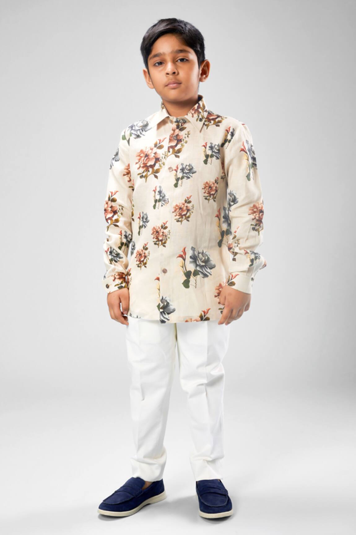 Bal Bachche By Rohit Bal Big Flower Print Shirt