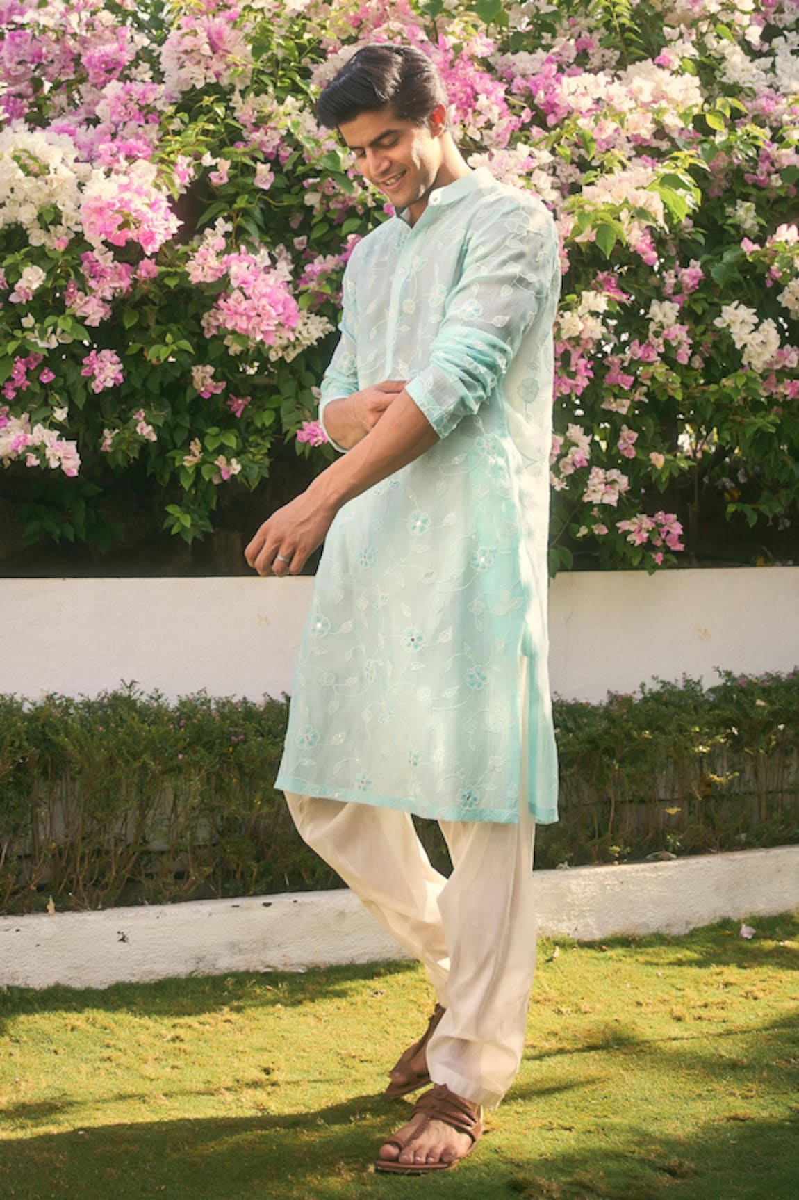 NAFS Bloom Applique Embroidered Kurta Set