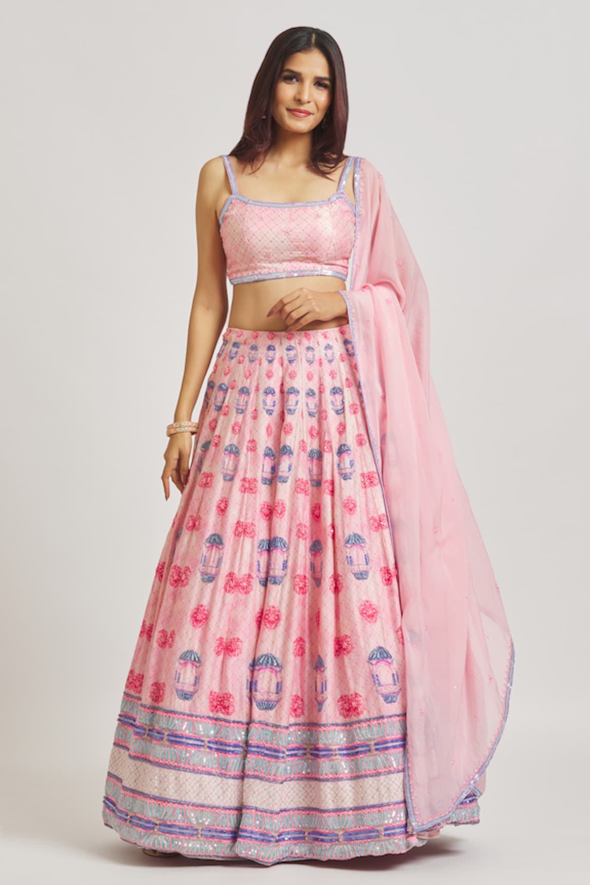 Sheela Suthar Jharokha Embroidered Silk Bridal Lehenga Set