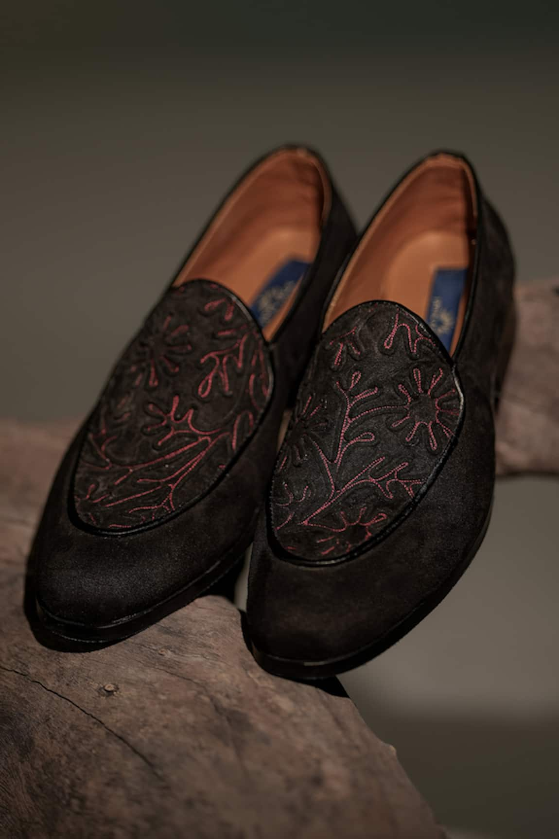 Jatin Malik Leaf Cord Embroidered Loafers