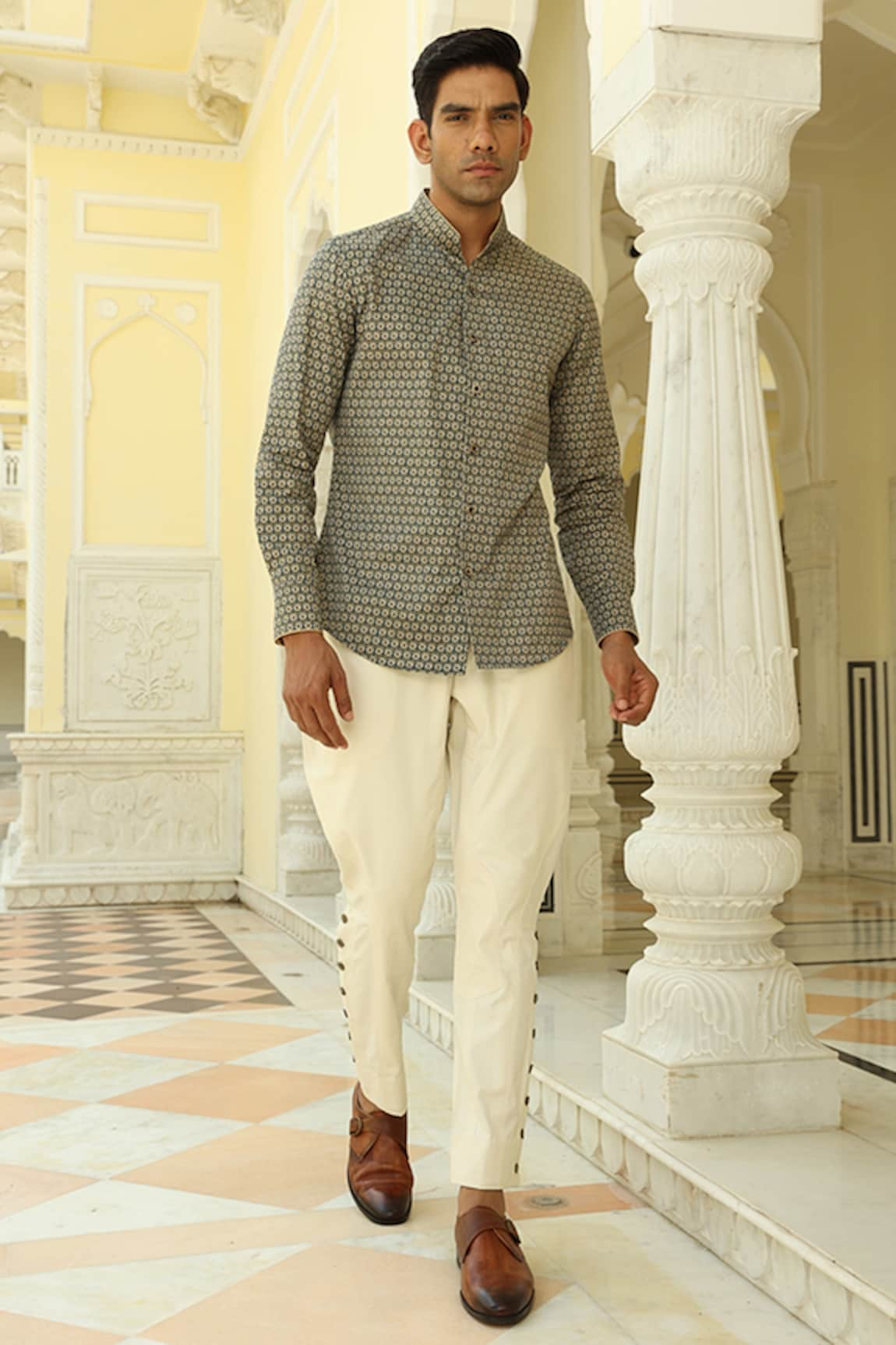 Rohit Kamra Jaipur Cotton Daisy Jaal Print Shirt