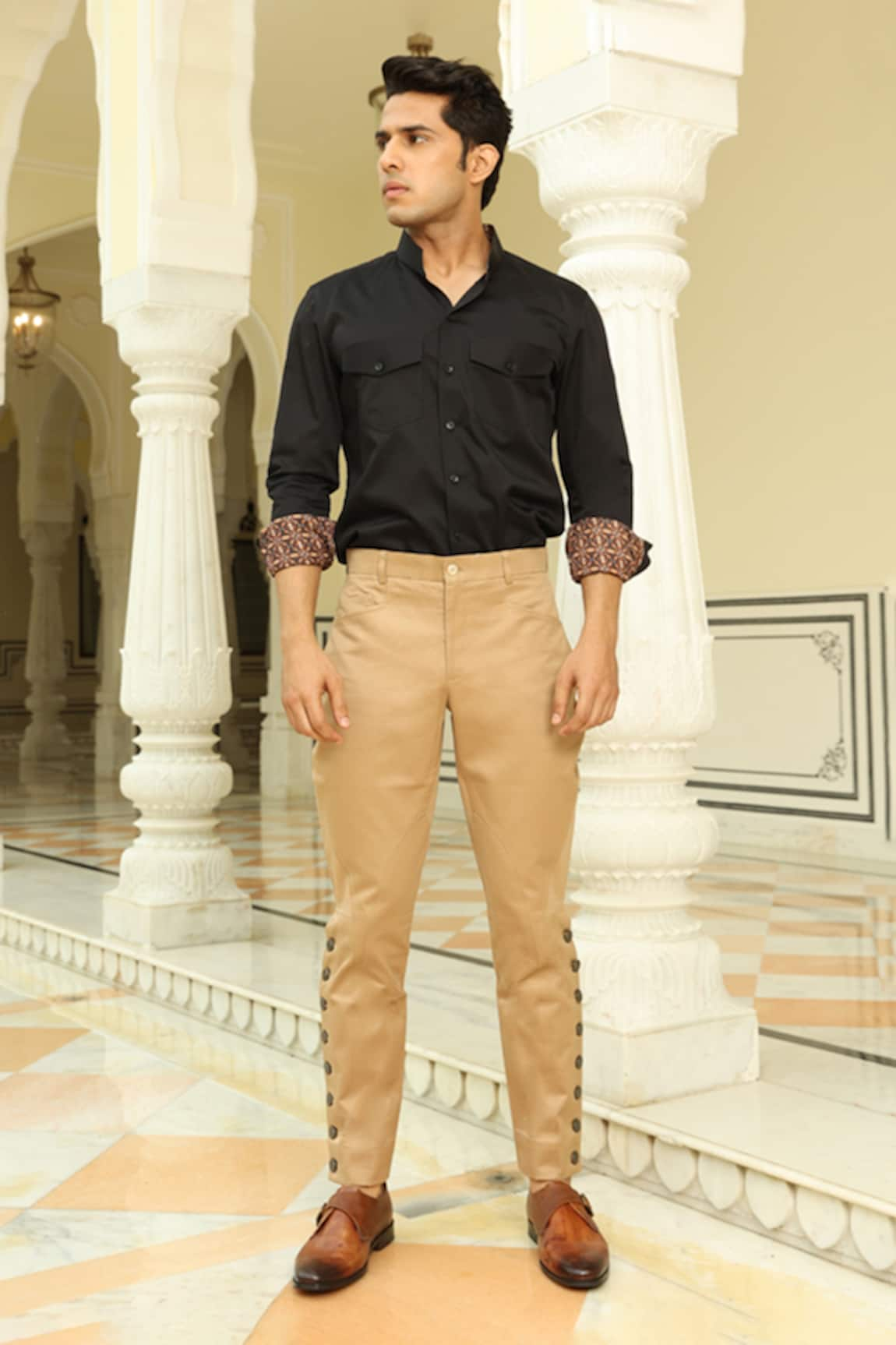 Rohit Kamra Jaipur Printed Cuff Shirt