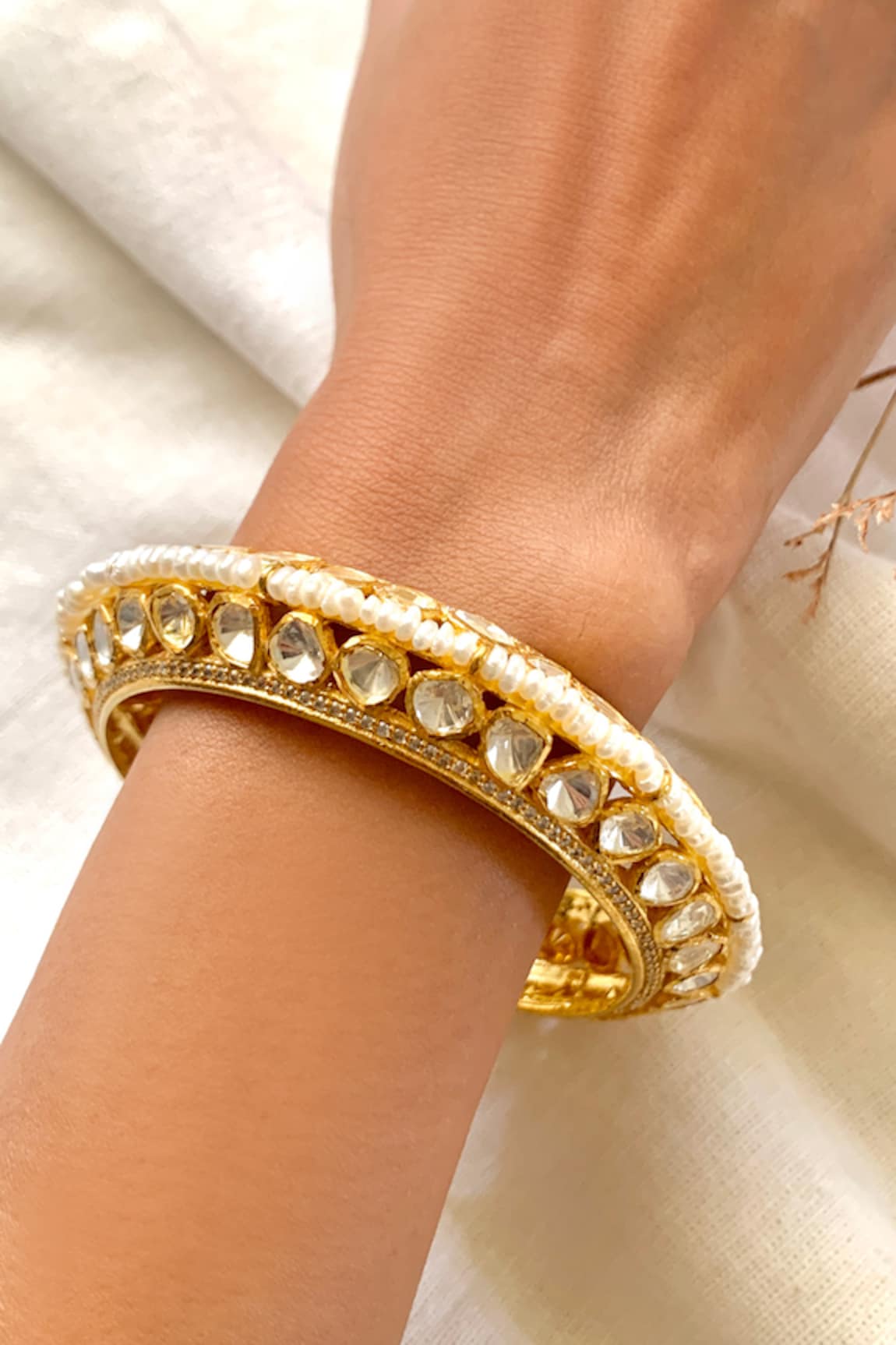 Zeeya Luxury Jewellery Polki Embellished Bangle