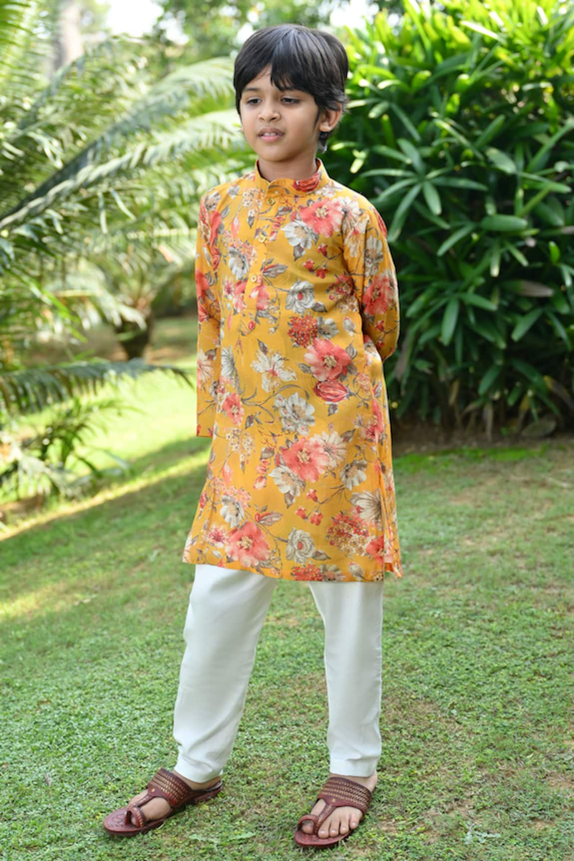 The Plum Bum Floral Print Buttoned Kurta & Pant Set