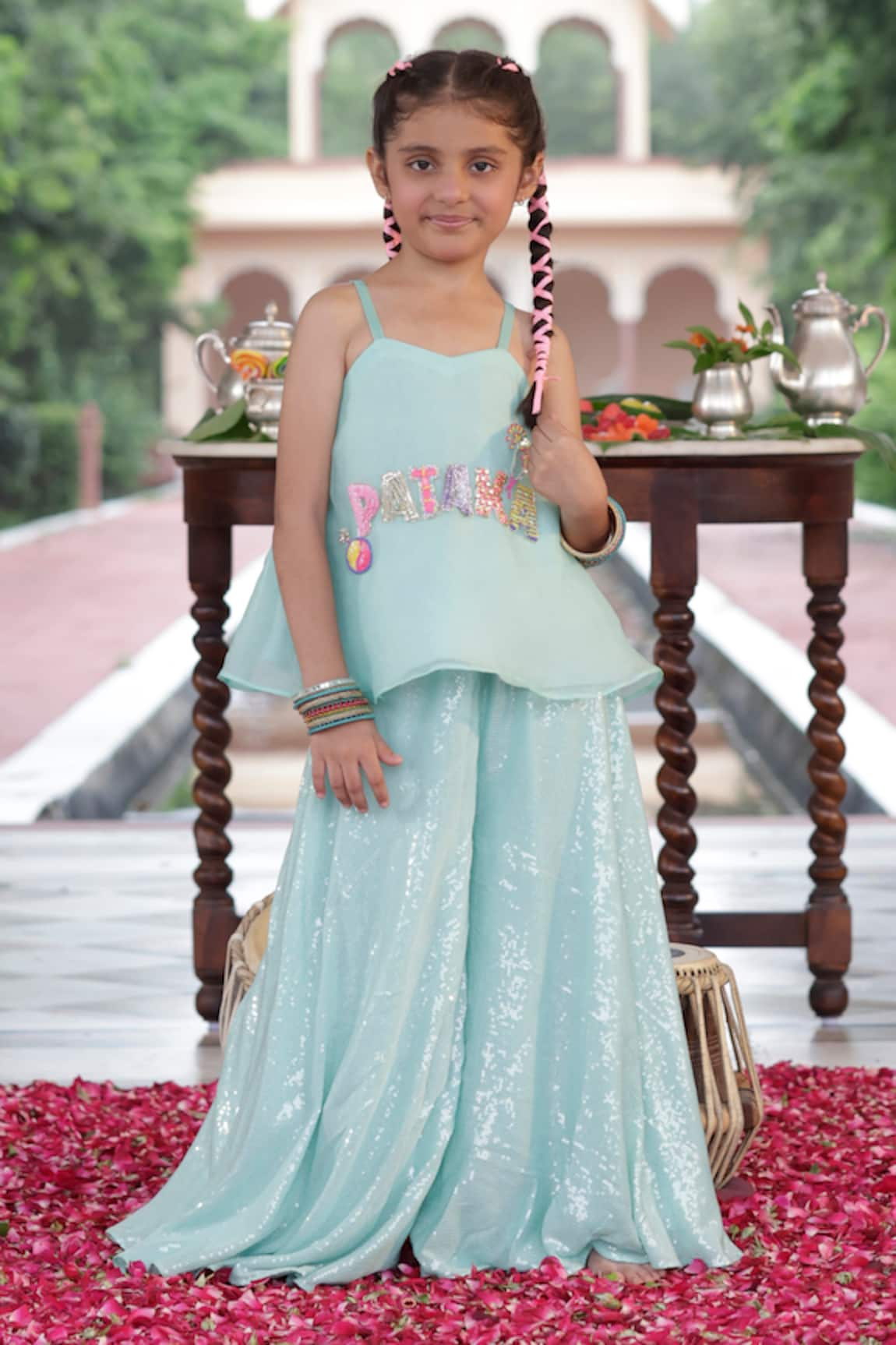 Panchhi by Kanupriya Tibrewala Patakha Embroidered Kurta With Palazzo Pant