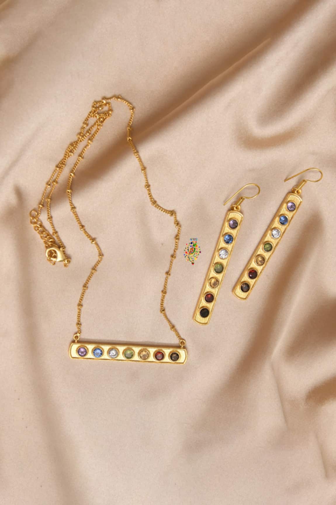 Totapari Chakra Stone Embellished Necklace Set