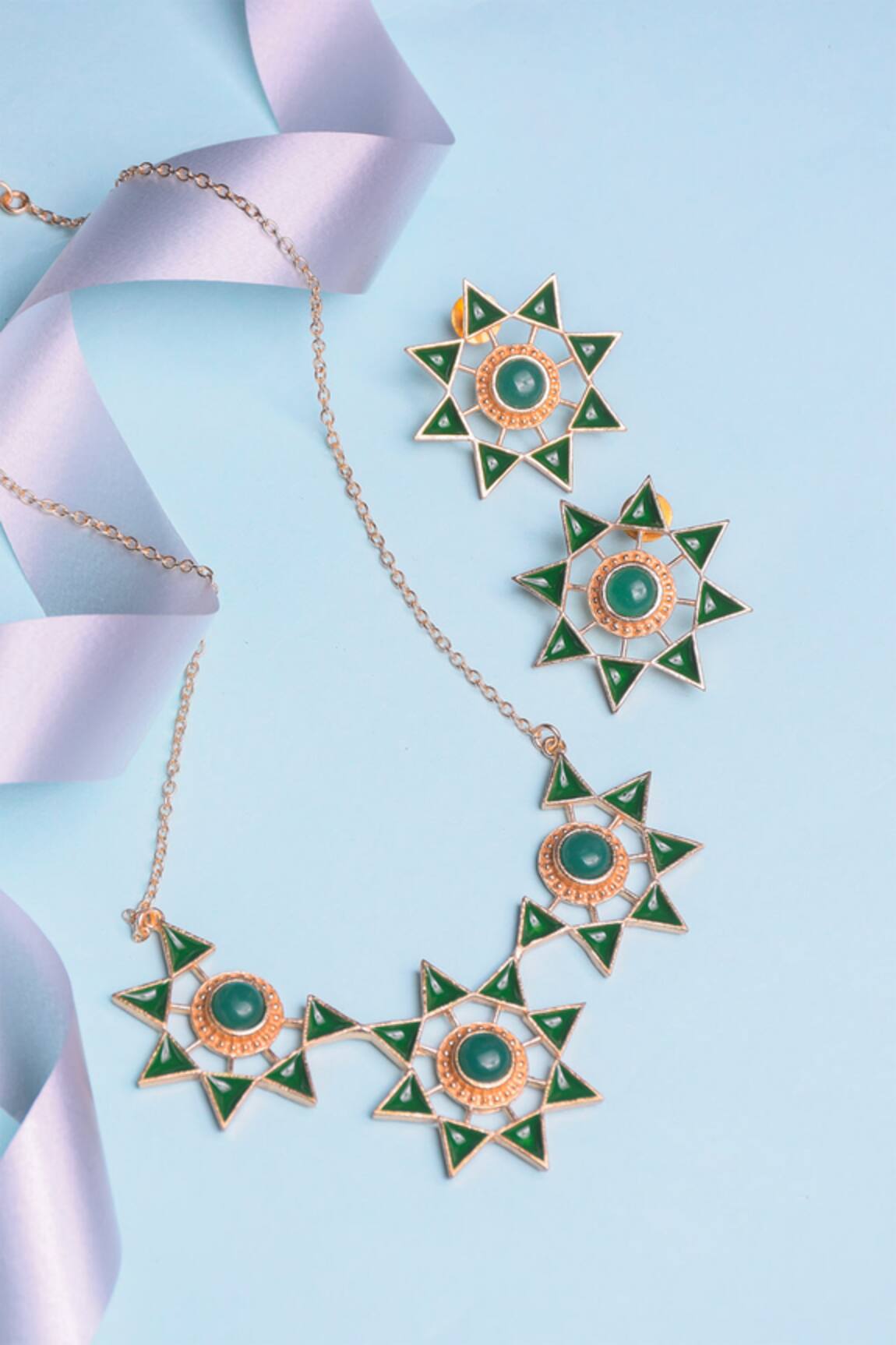 Totapari Caffeine Rush Embellished Necklace Set