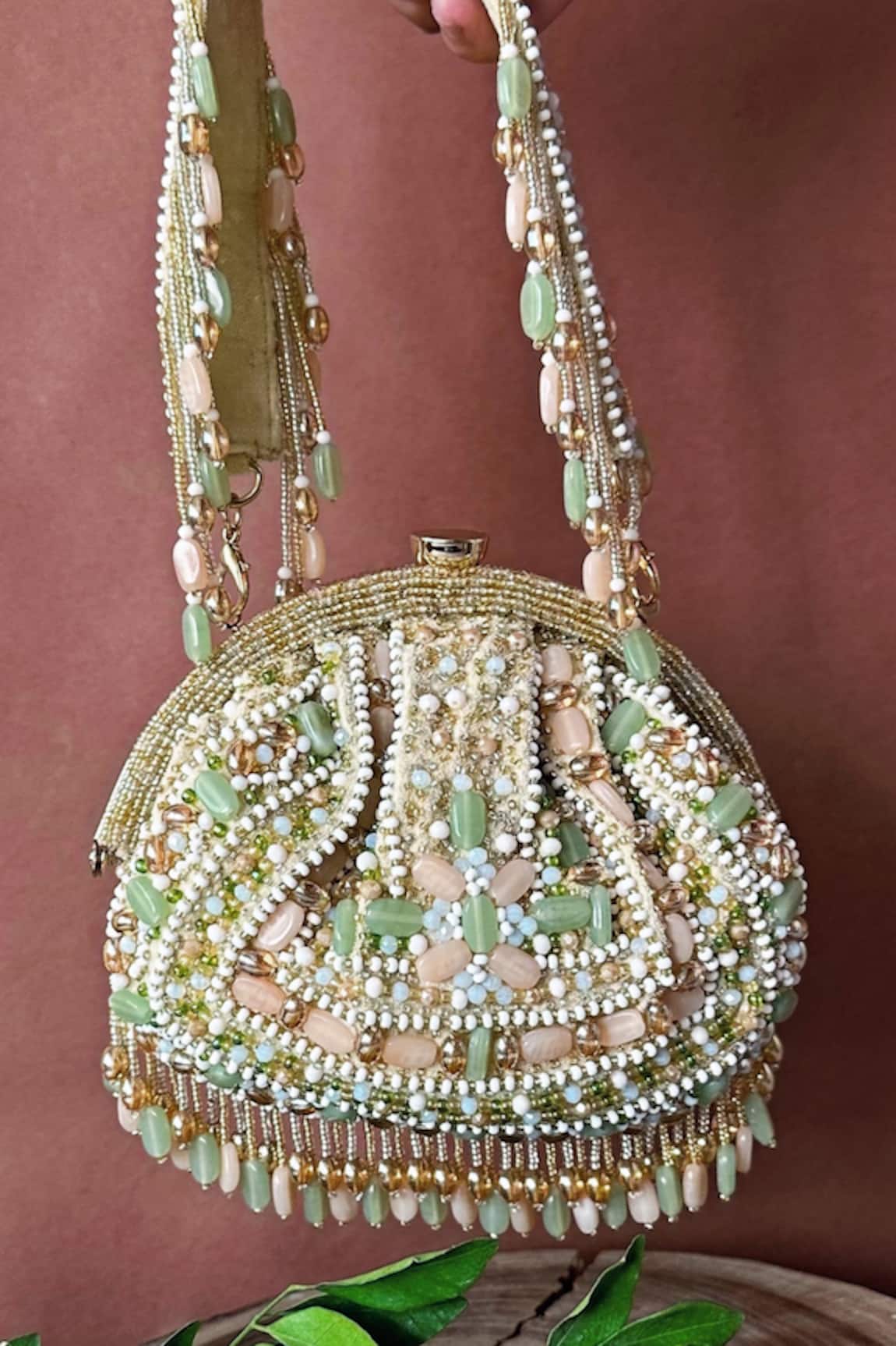 Nayaab By Sonia Rani Crystal Embellished Potli Bag