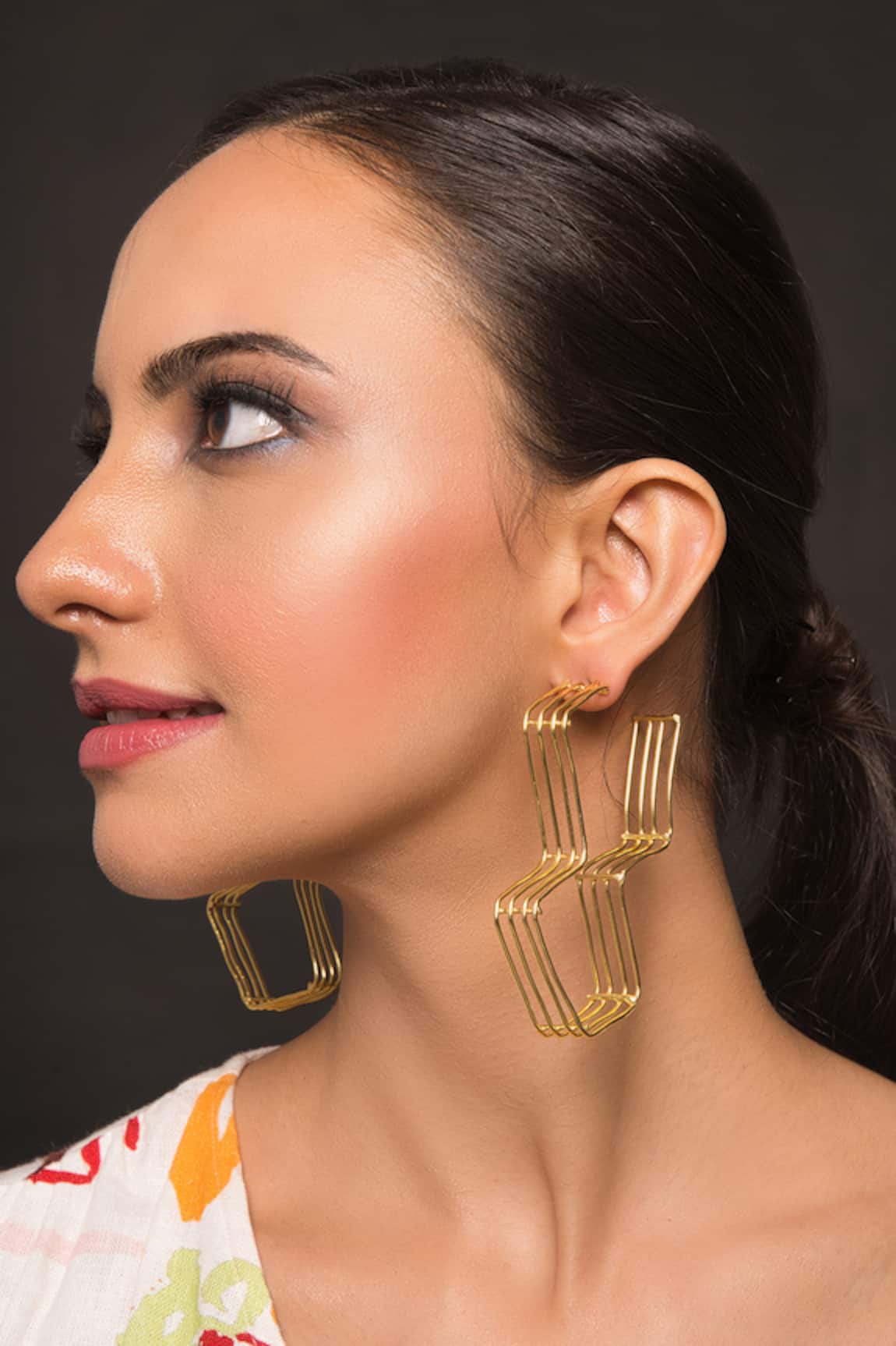 Queens Jewels Kris 3D Geometric Cutwork Earrings 
