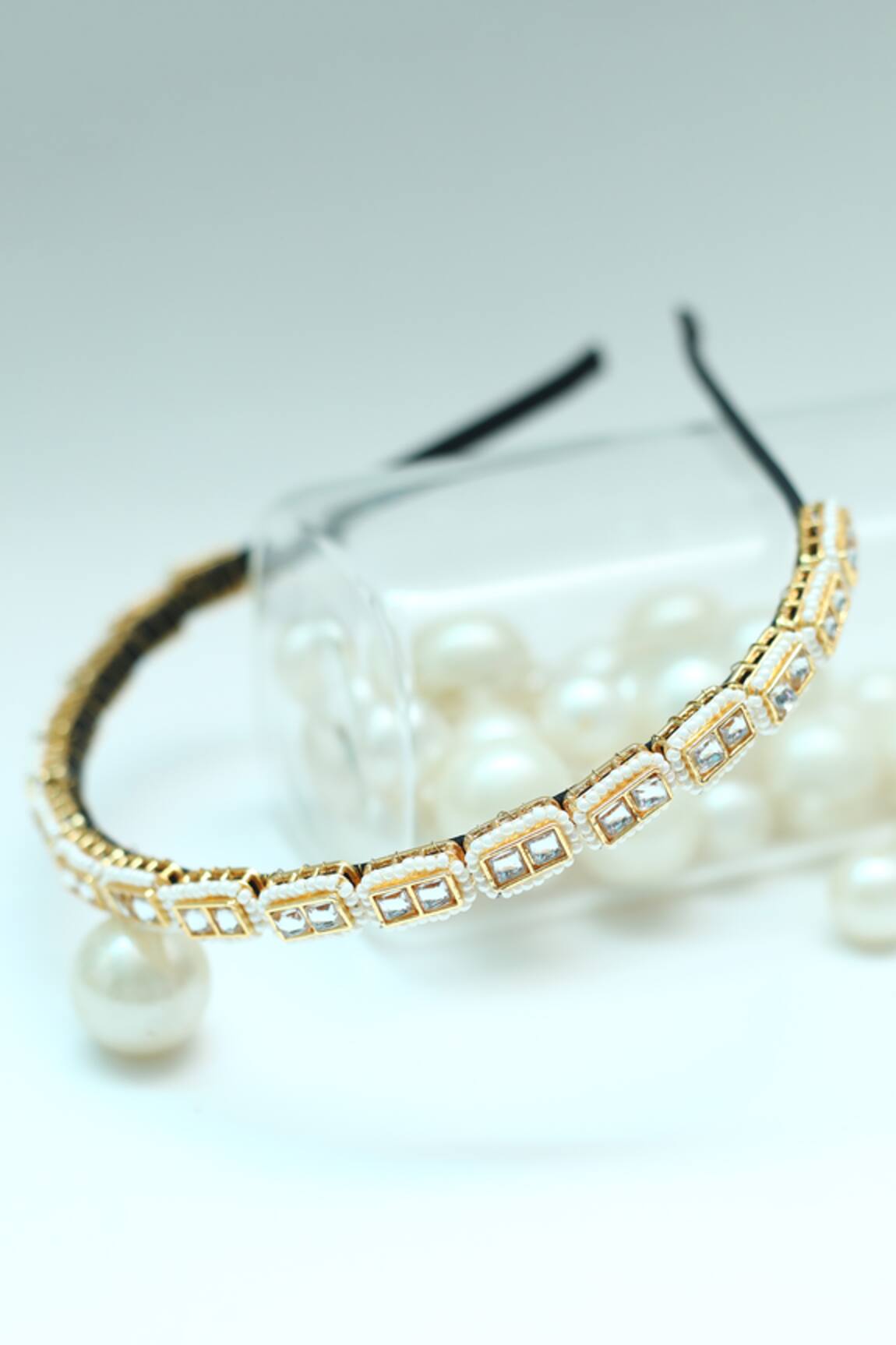 Foot Fuel Geometric Embellished Broach Hairband 