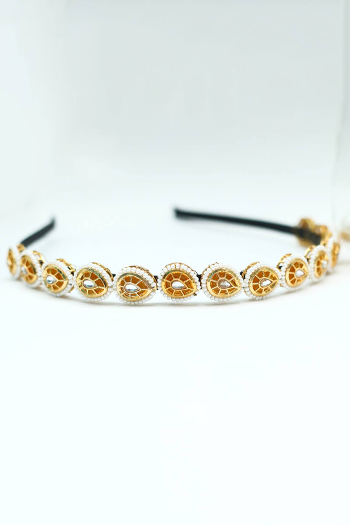 Foot Fuel Teardrop Embellished Broach Hairband 
