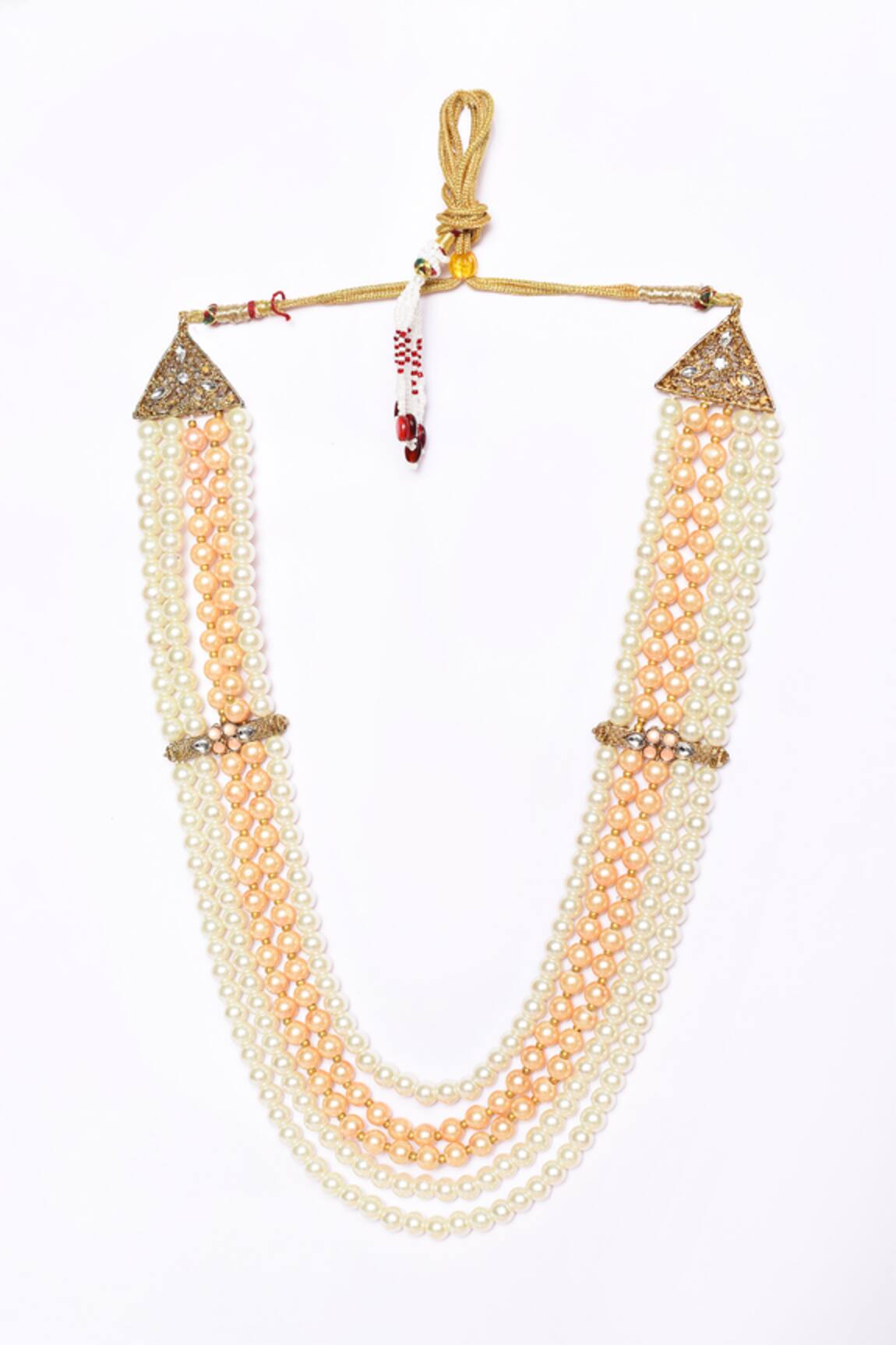 Arihant Rai Sinha Crystals & Pearls Multi-Layered Mala 