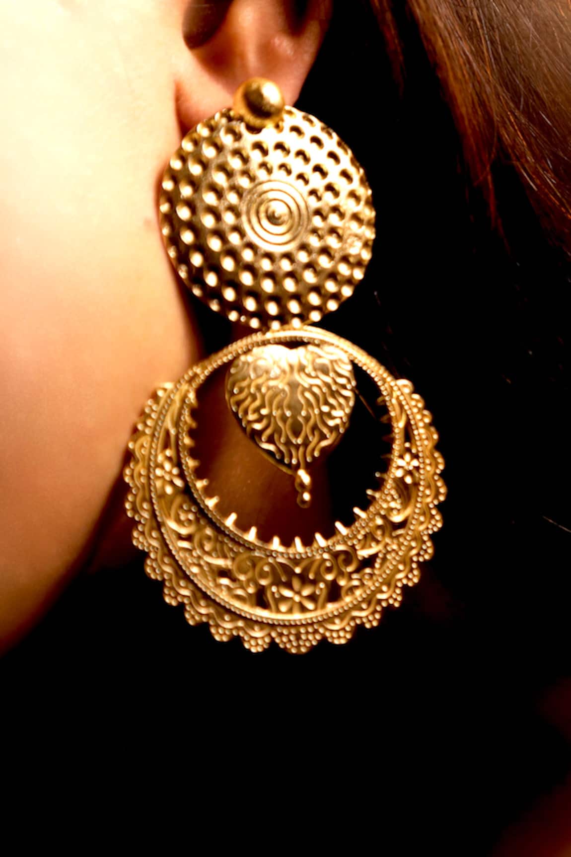 Raga Baubles Mughal Art Carved Earrings