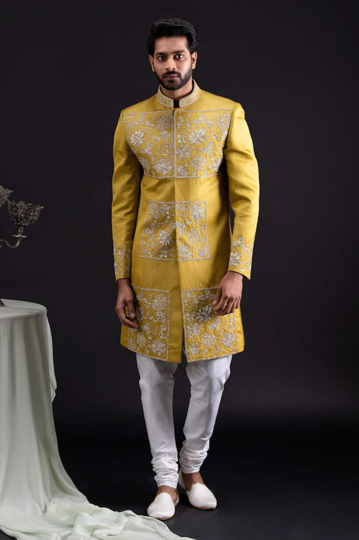 Tira by Naresh Raj Flora Garden Embroidered Sherwani Set