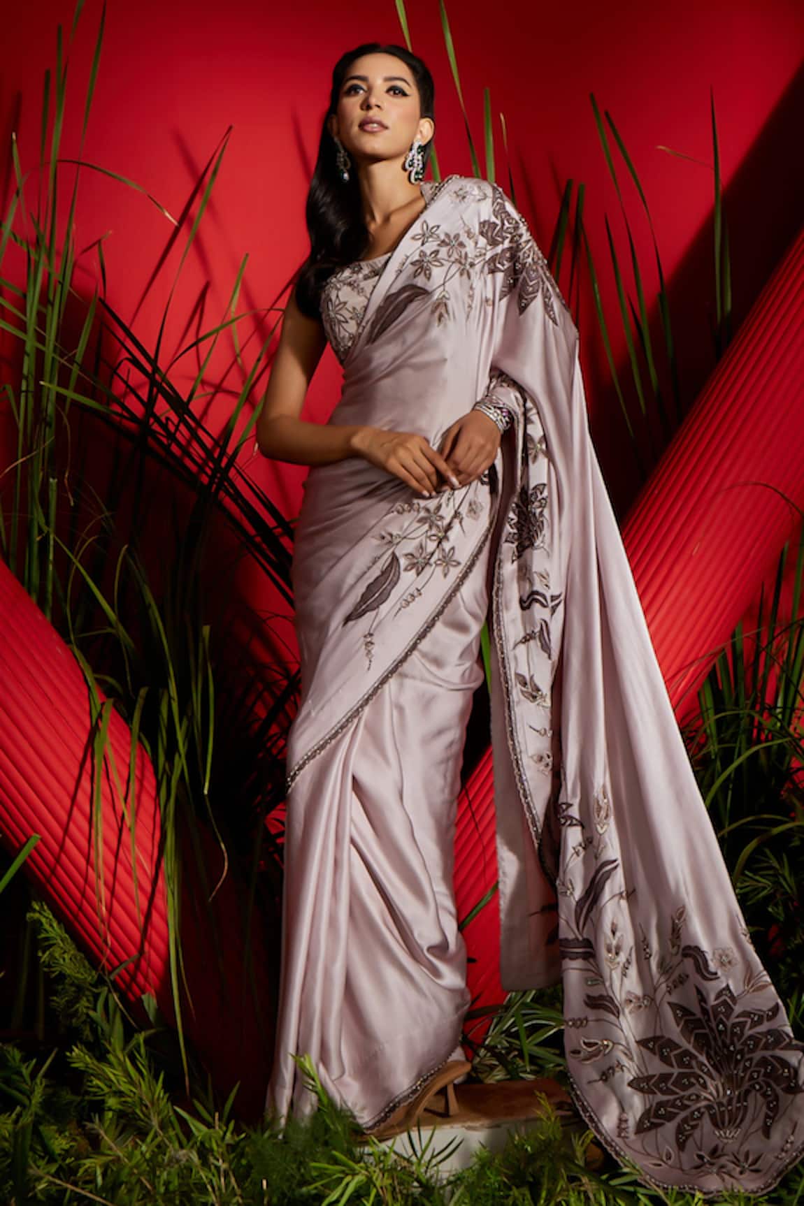 Shreeka Placement Embroidered Saree With Blouse