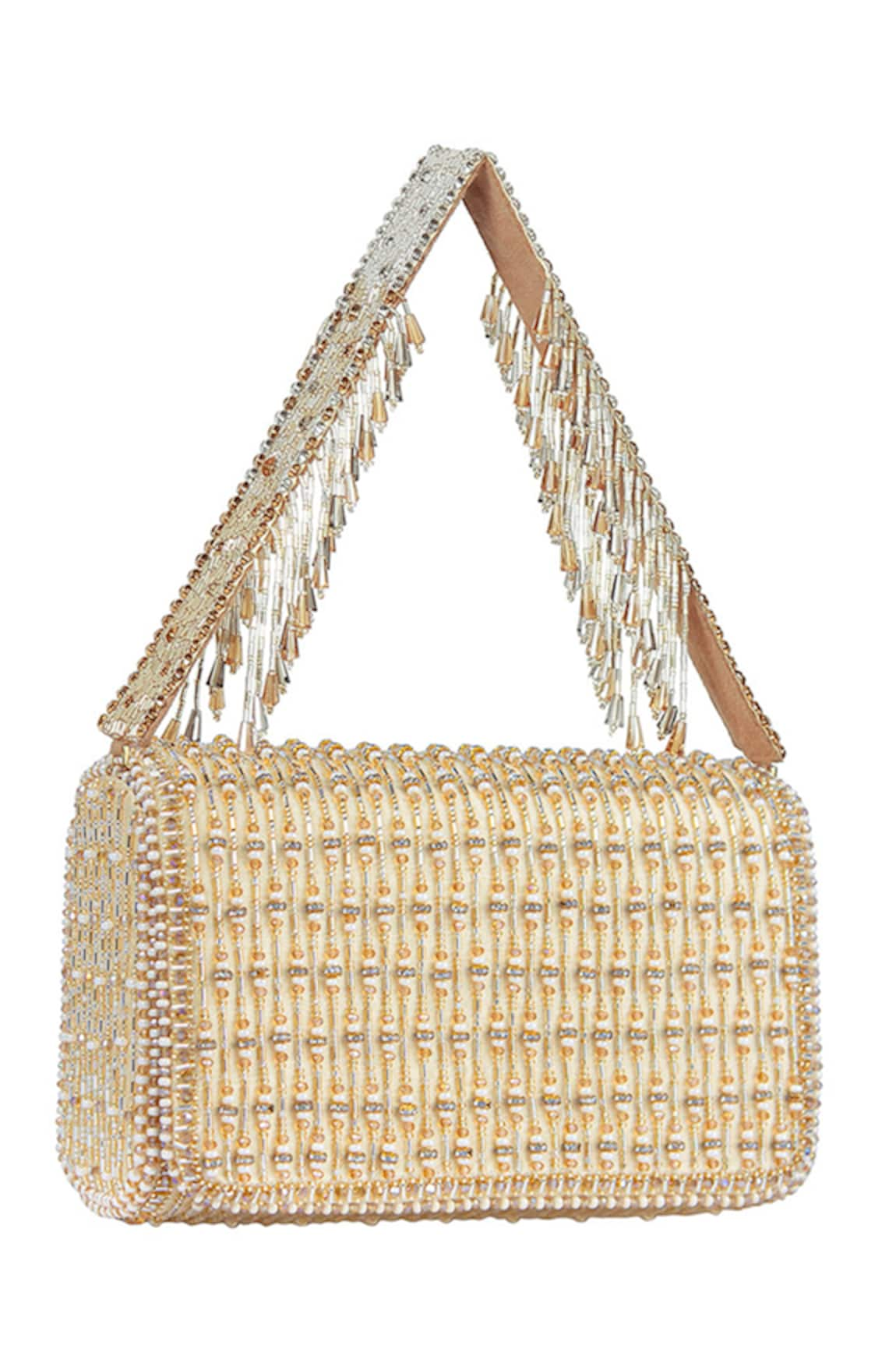 Lovetobag Zesha Embellished Flapover Clutch With Handle