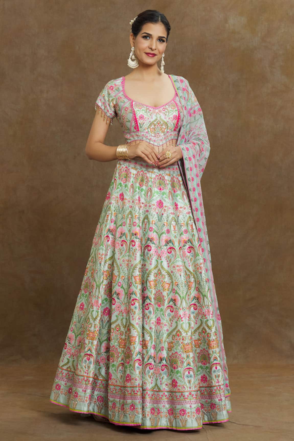 Samyukta Singhania Floral Garden Embroidered Bridal Lehenga Set