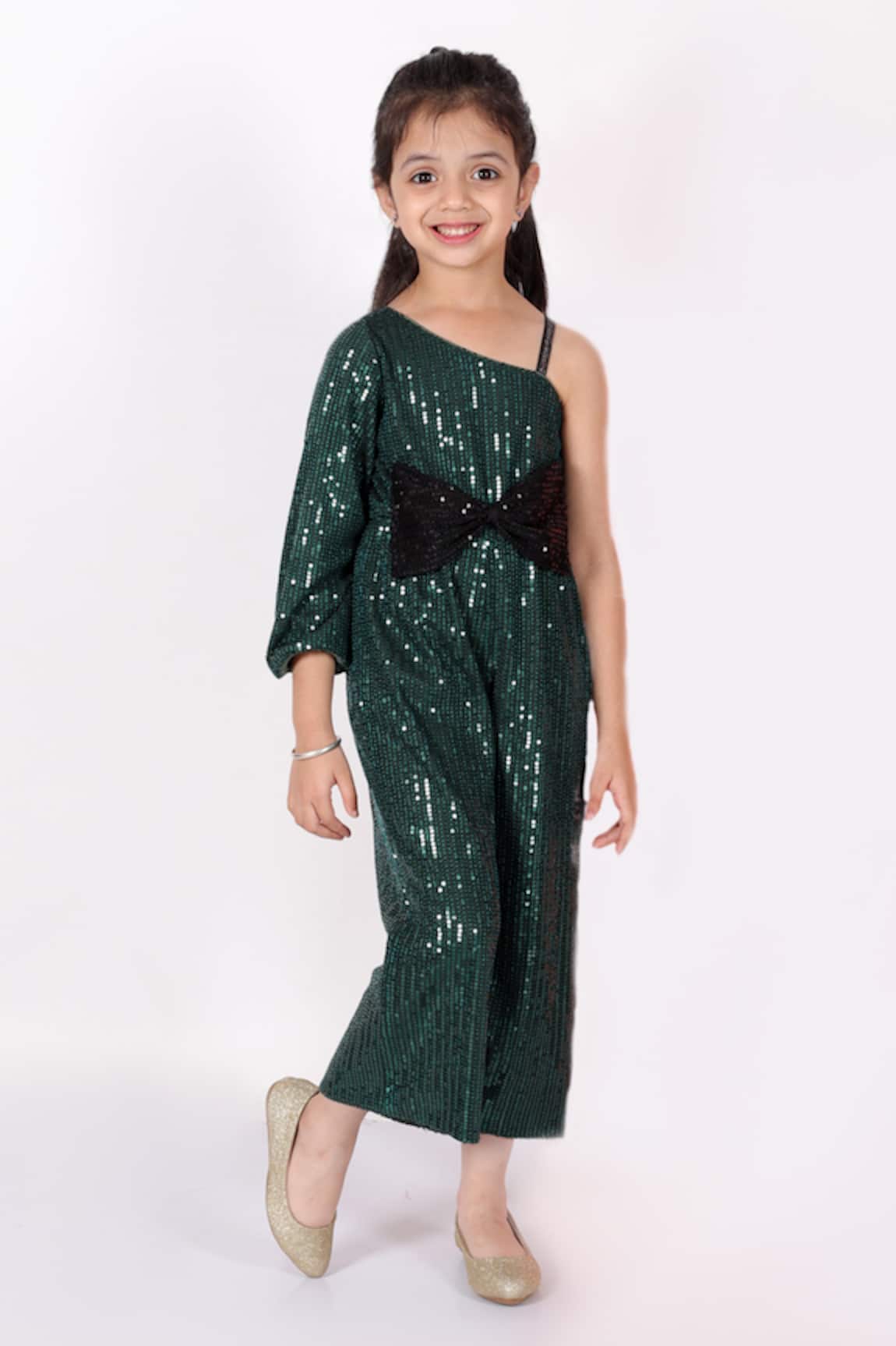 LIL DRAMA Sequin Embroidered Jumpsuit