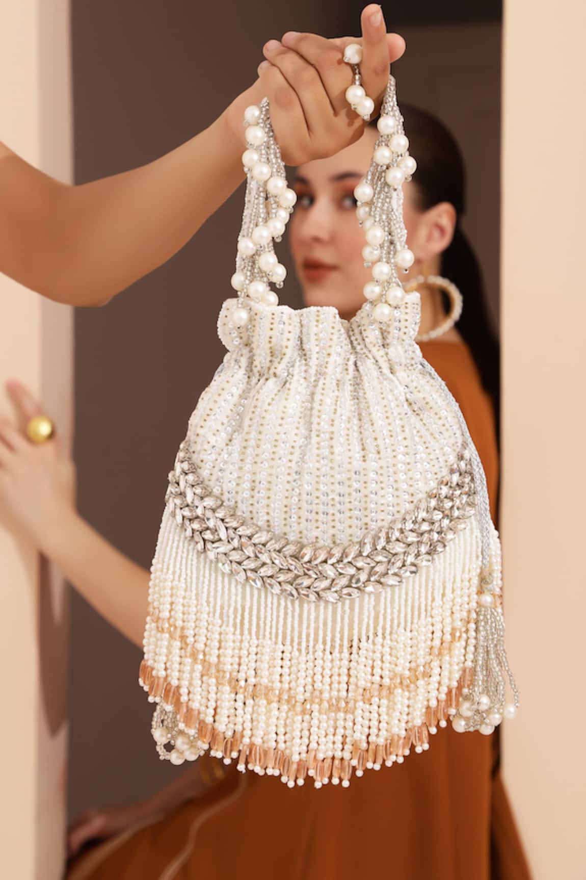 The Tan Clan Jalsa Sequin Embellished Potli 