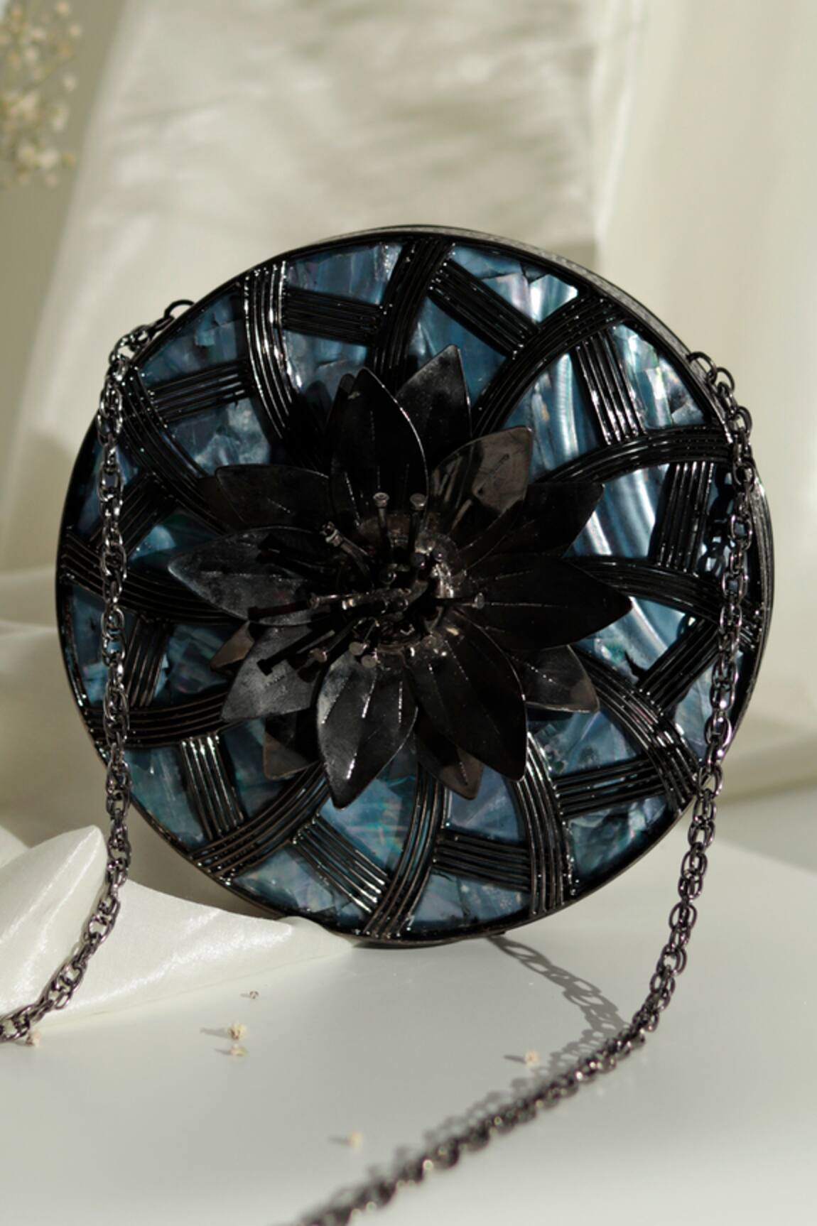 THE TAN CLAN Laila 3D Floral Clutch Bag 