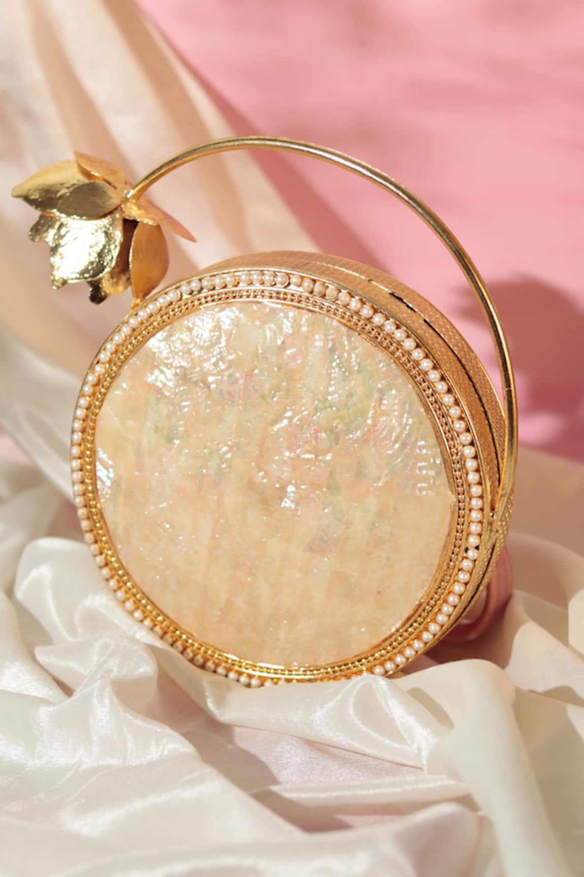 THE TAN CLAN Naaz Embellished Mother Of Pearl Clutch Bag 