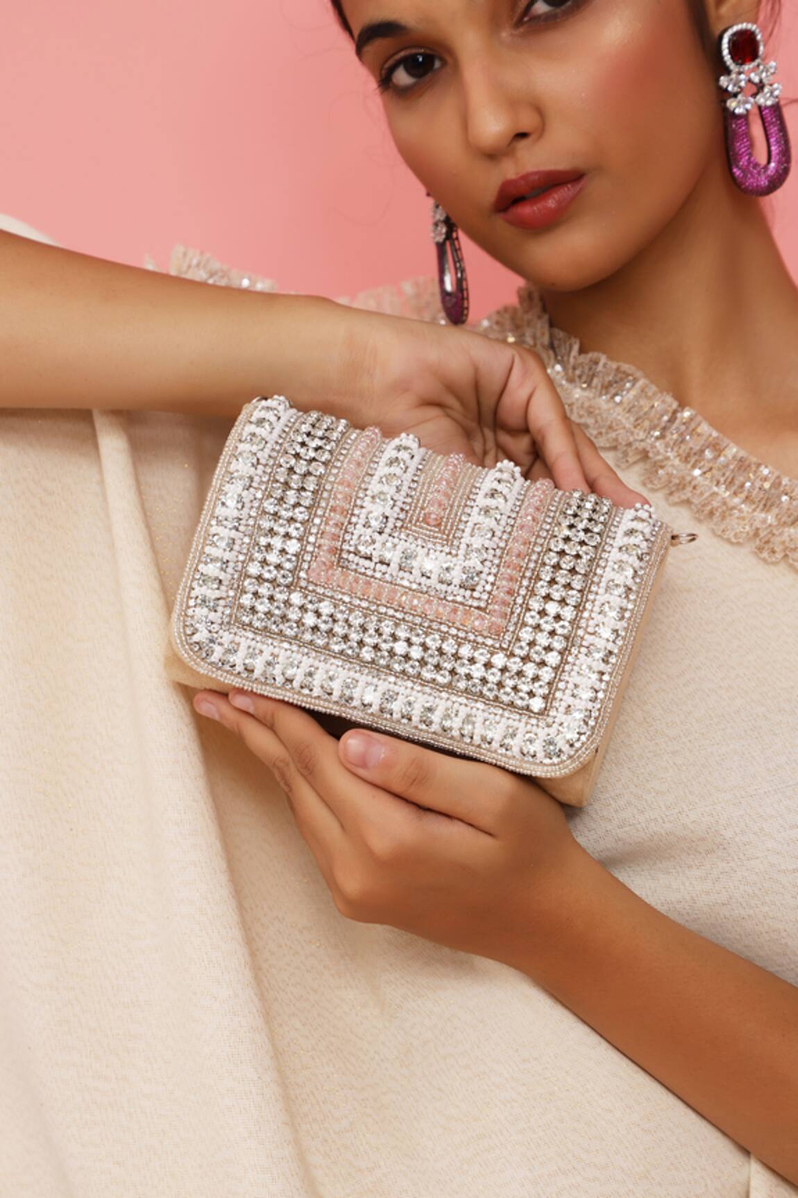 The Tan Clan Nysa Embellished Clutch 