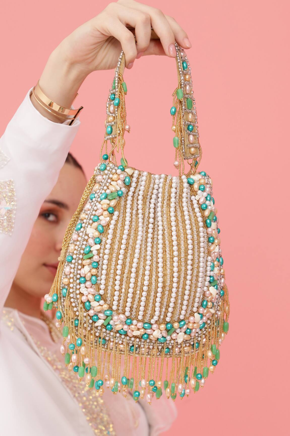 The Tan Clan Sona Embellished Potli 