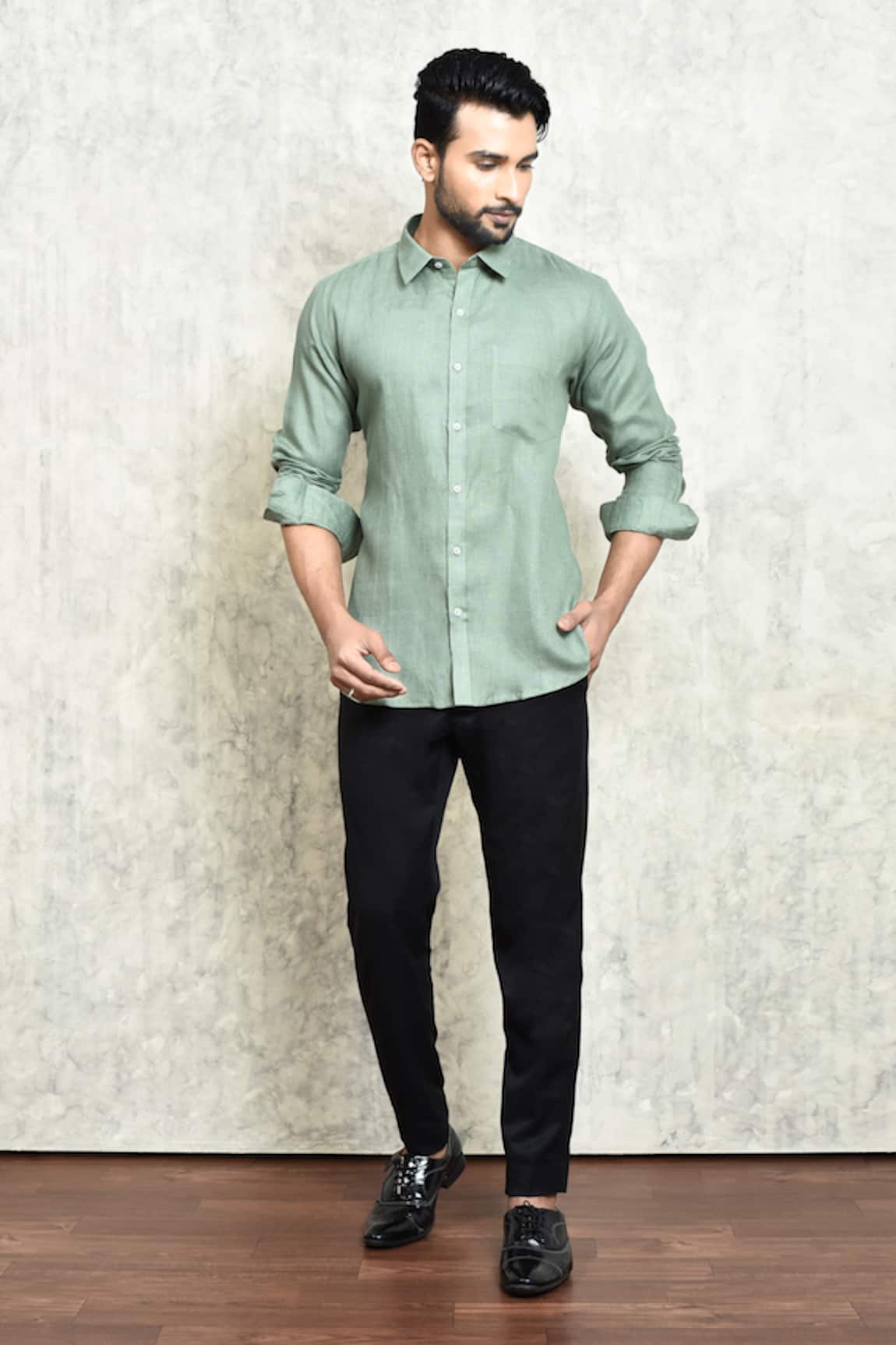 Arihant Rai Sinha Linen Plain Shirt