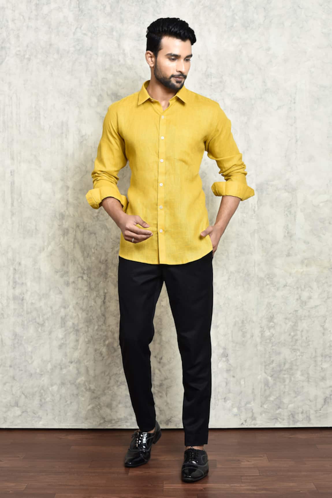 Arihant Rai Sinha Plain Linen Shirt