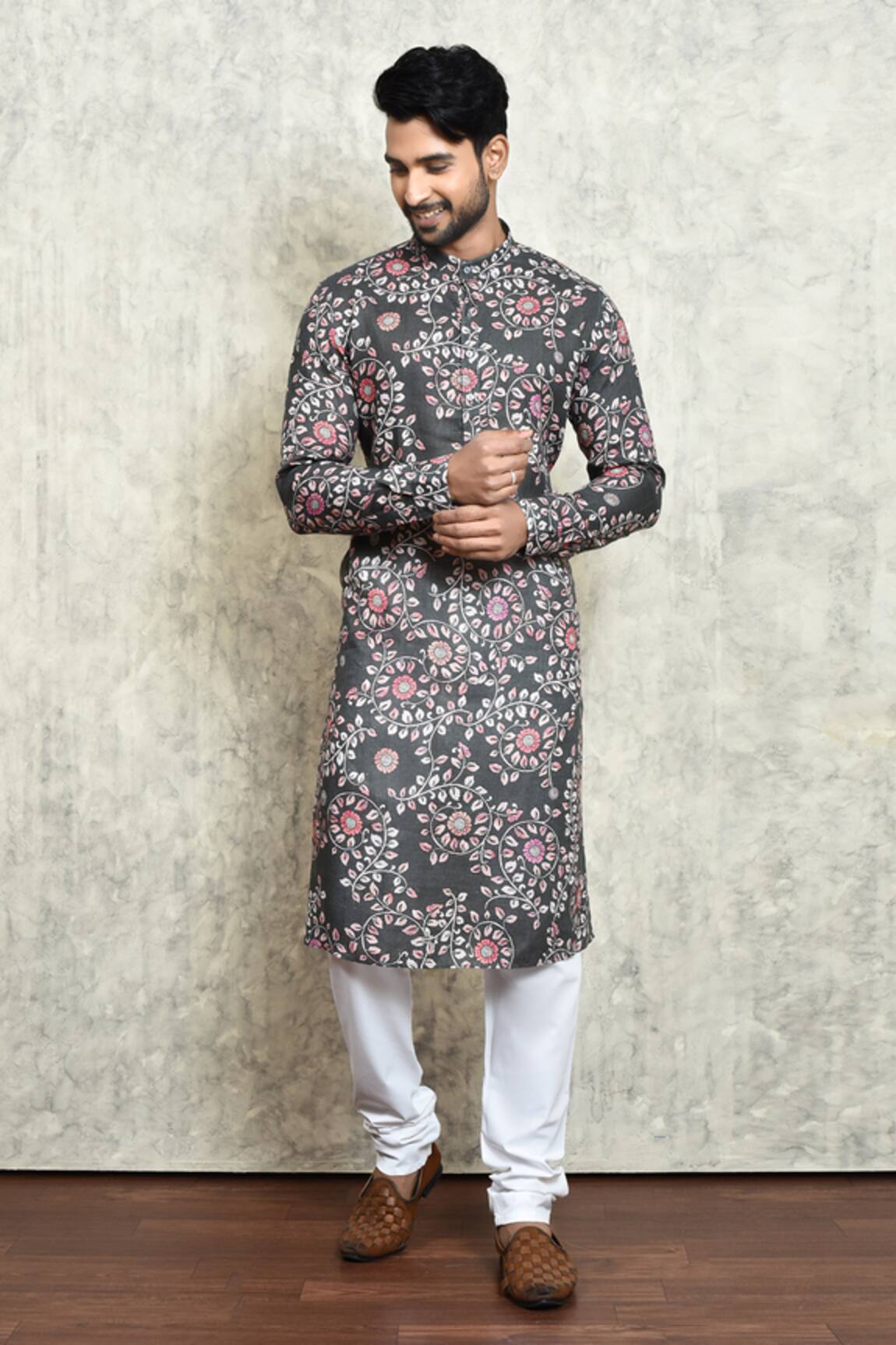 Arihant Rai Sinha Floral Digital Print Kurta 