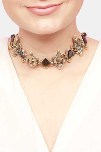 Sangeeta Boochra Two Toned Temple Choker