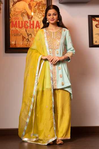 House Of Supriya Tulip Bloom Gota Embroidered Set 
